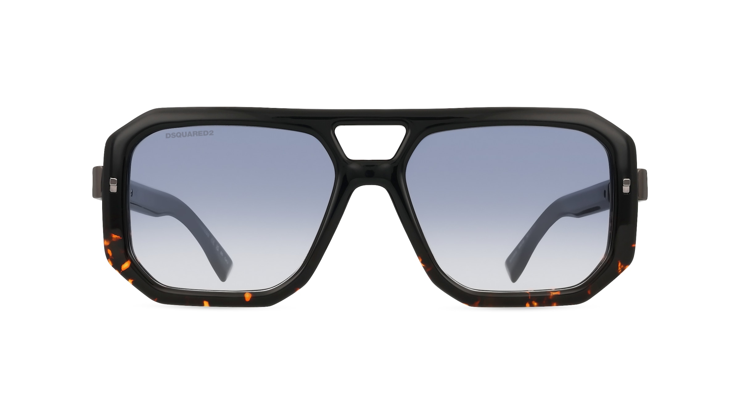 Dsquared2 D2 0105/S Herren-Sonnenbrille Vollrand Achteckig Acetat-Gestell, schwarz