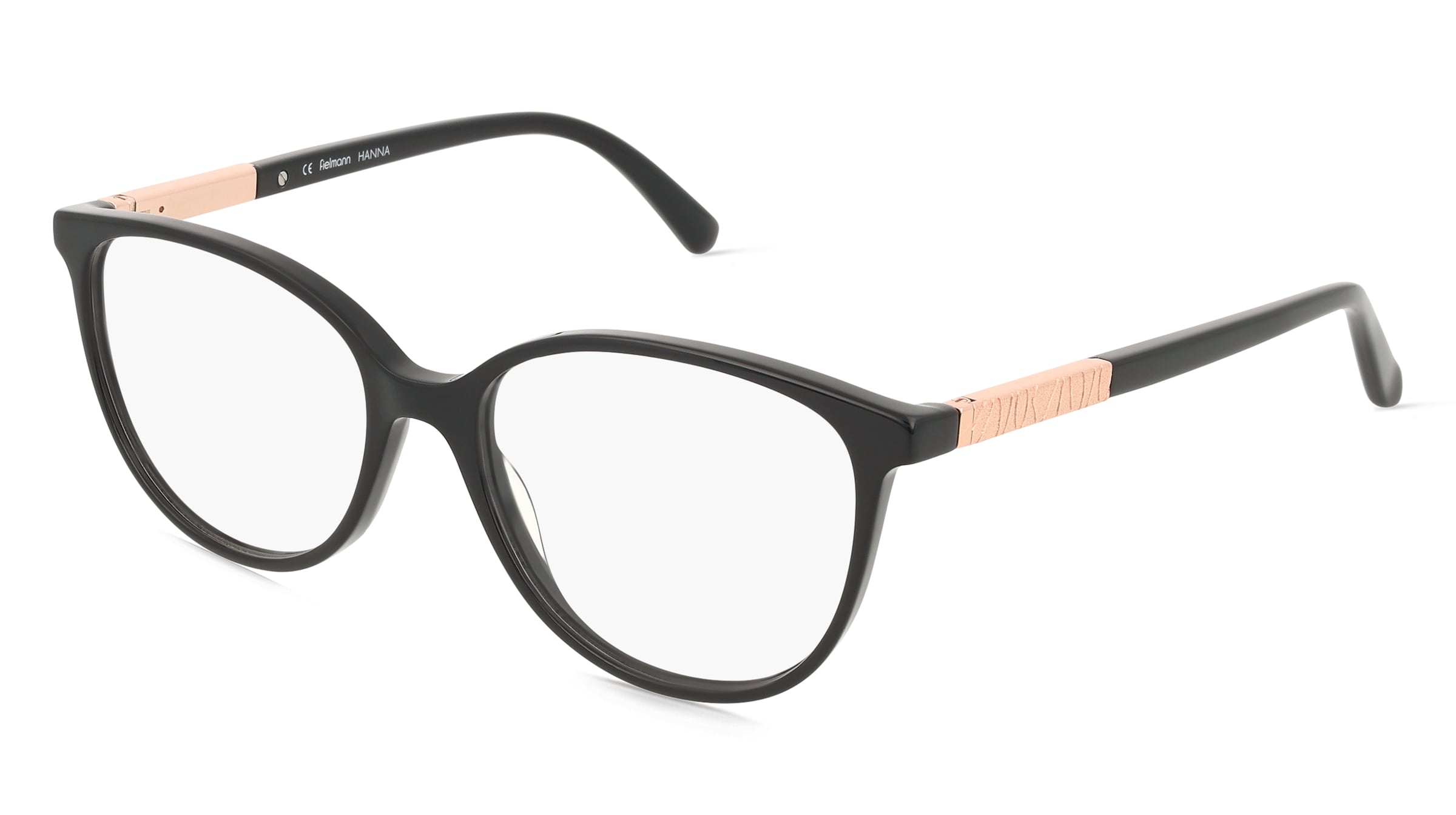 Fielmann LN 067 FLEX CL HANNA Damen-Brille inkl. Gläser Vollrand Oval Acetat-Gestell 53/16/140, Schwarz
