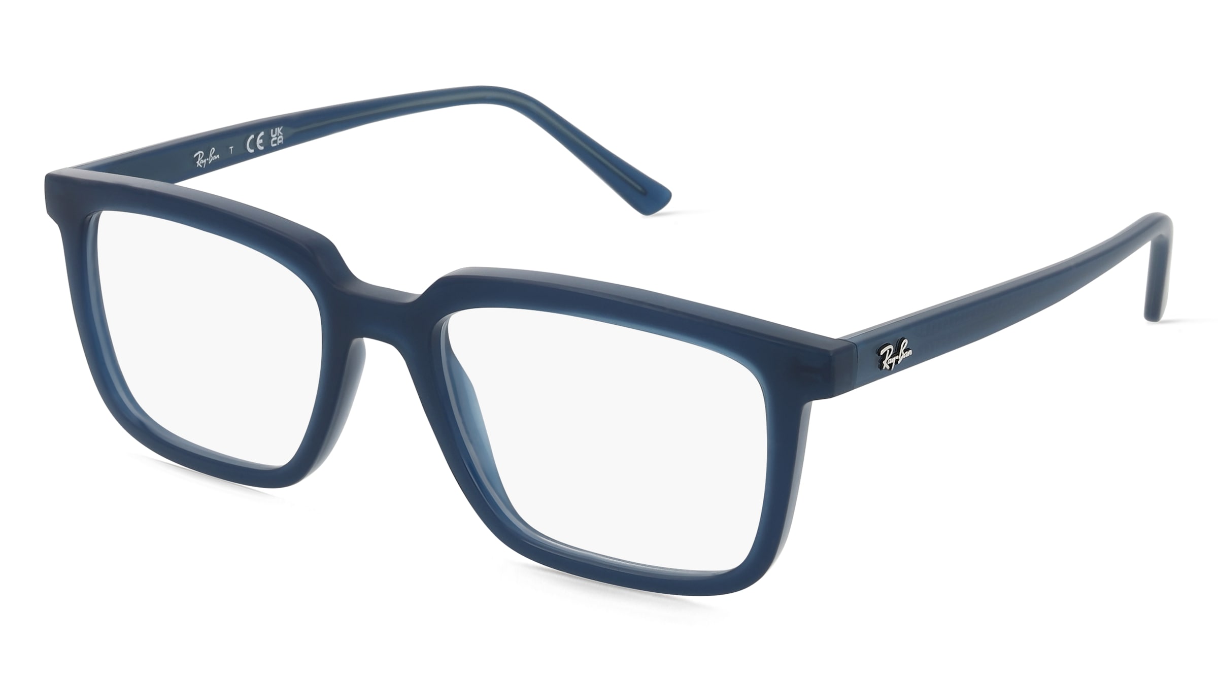 Ray-Ban 0RX7239 ALAIN Unisex-Brille inkl. Gläser Vollrand Quadratisch Propionat-Gestell 52/18/145, Blau