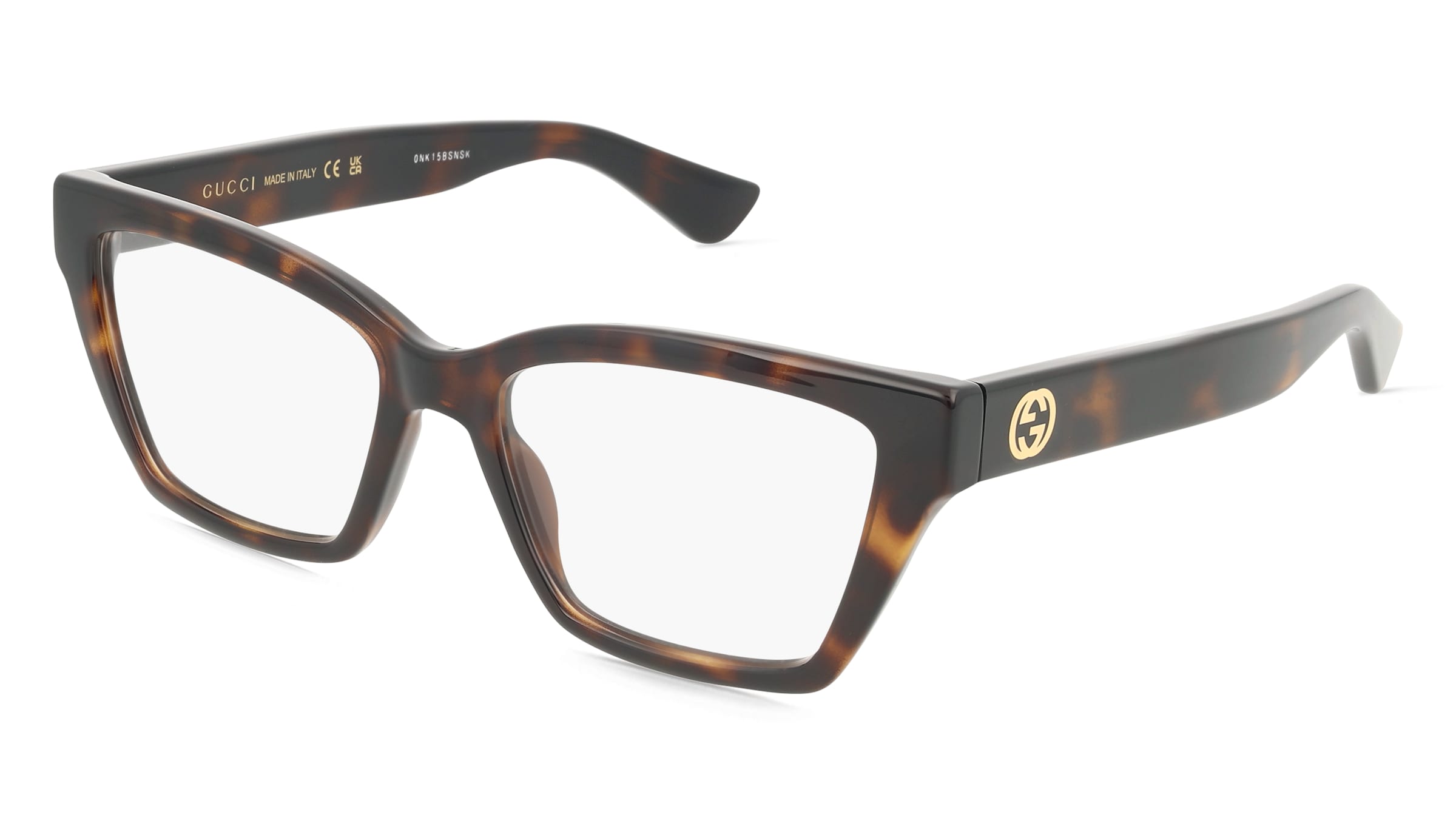 Gucci GG1715O Unisex-Brille inkl. Gläser Vollrand Cat Eye Kunststoff-Gestell 53/17/140, Havanna