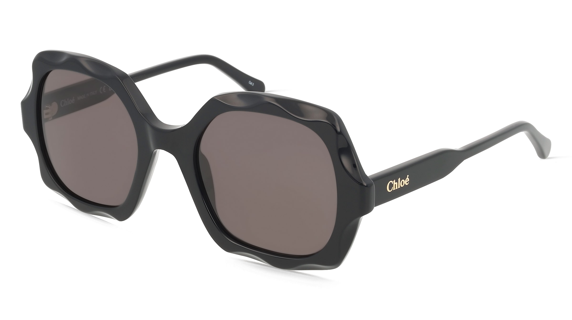 Chloé CH0226S Unisex-Sonnenbrille Vollrand Eckig Acetat-Gestell, Schwarz