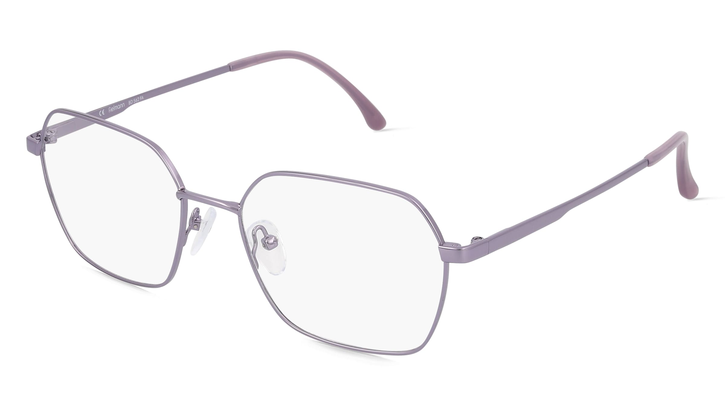 Fielmann BD 562 FA Damen-Brille inkl. Gläser Vollrand Mehreckig Edelstahl-Gestell 52mm/18mm/140mm, lila