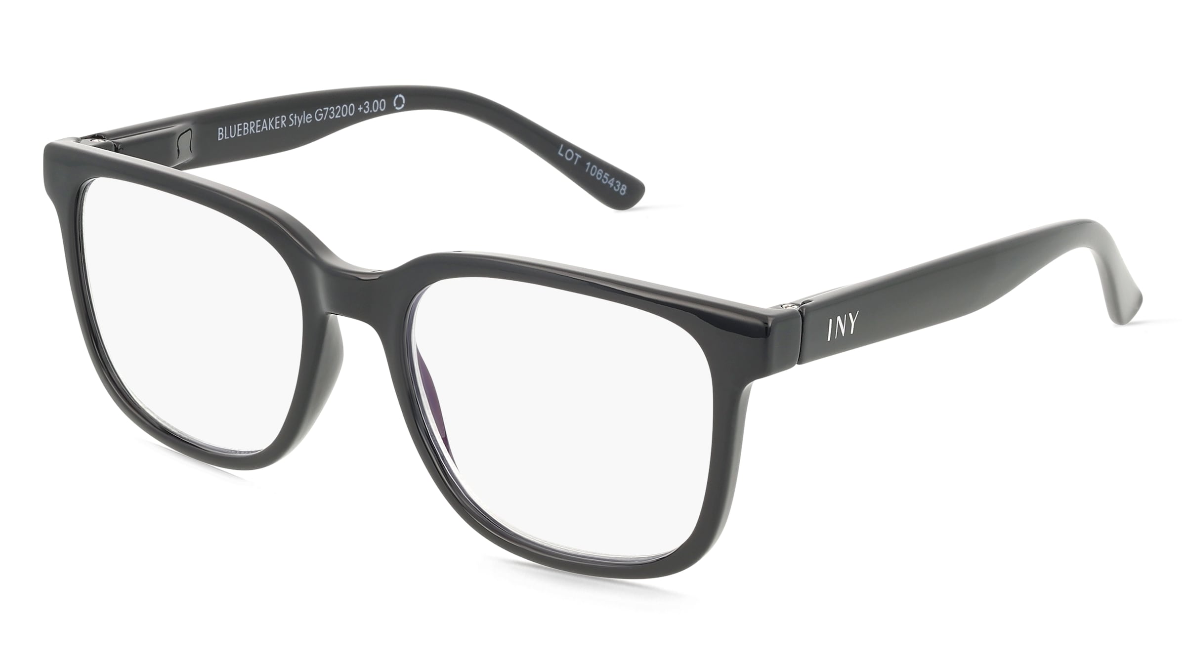 I NEED YOU BLUEBREAKER Style Unisex-Fertiglesebrille Vollrand Quadratisch Kunststoff-Gestell, Schwarz