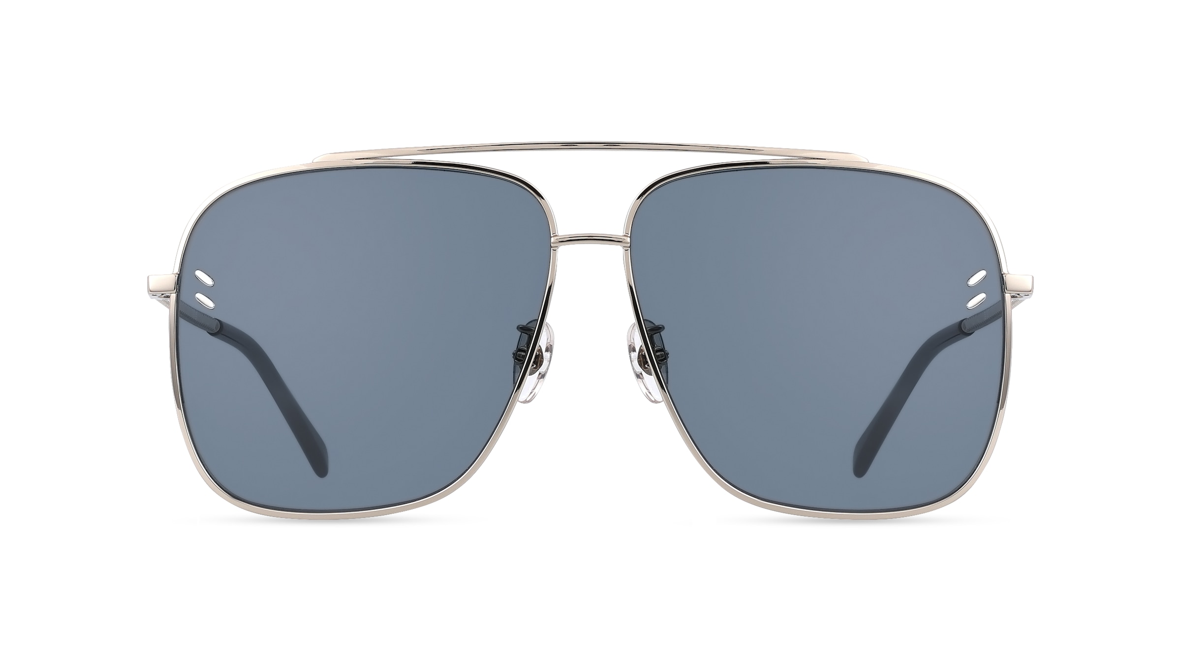 Stella McCartney SC40051U Damen-Sonnenbrille Vollrand Pilot Metall-Gestell, silber