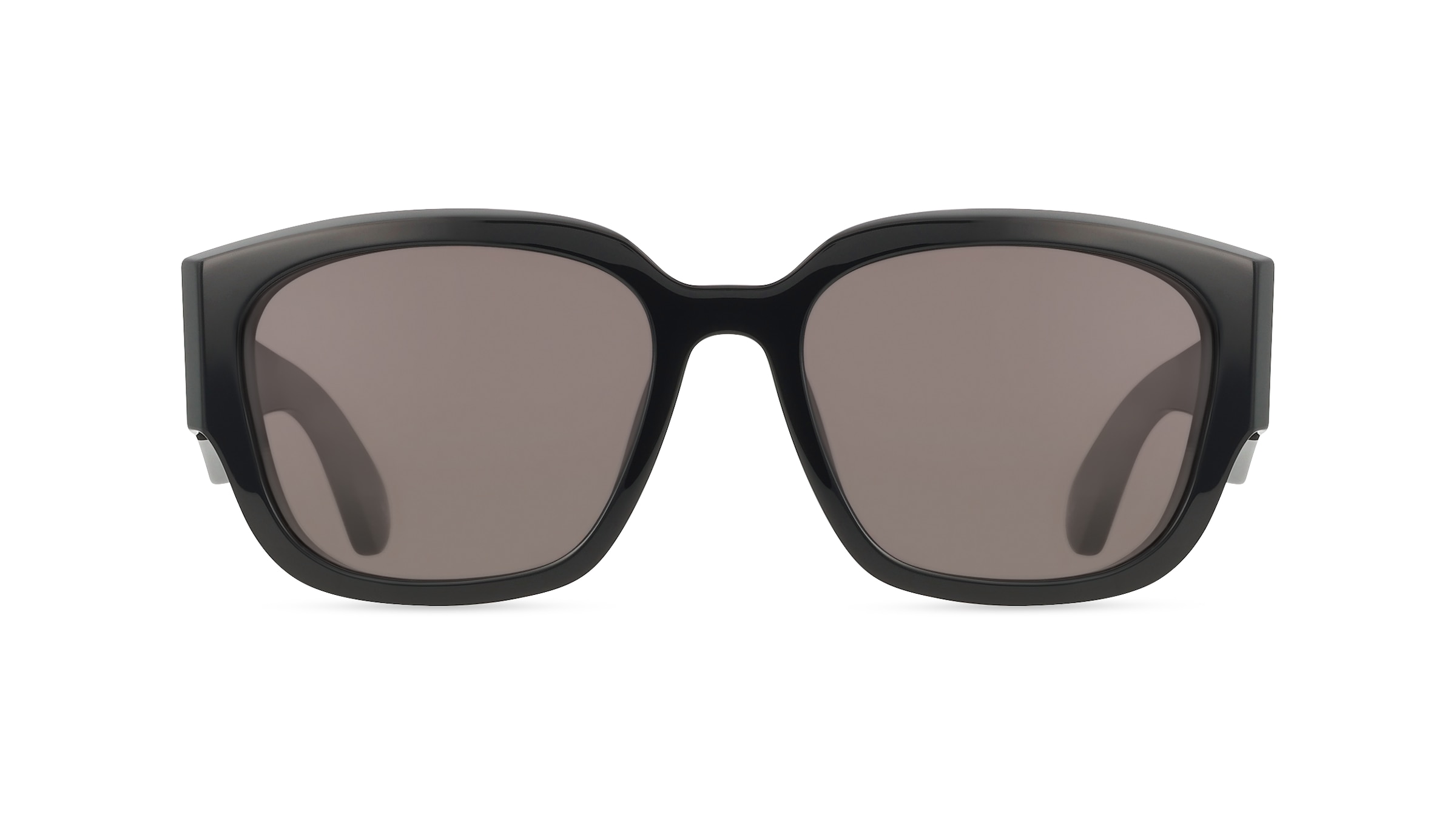 Alexander McQueen AM0468S Damen-Sonnenbrille Vollrand Eckig Acetat-Gestell, schwarz