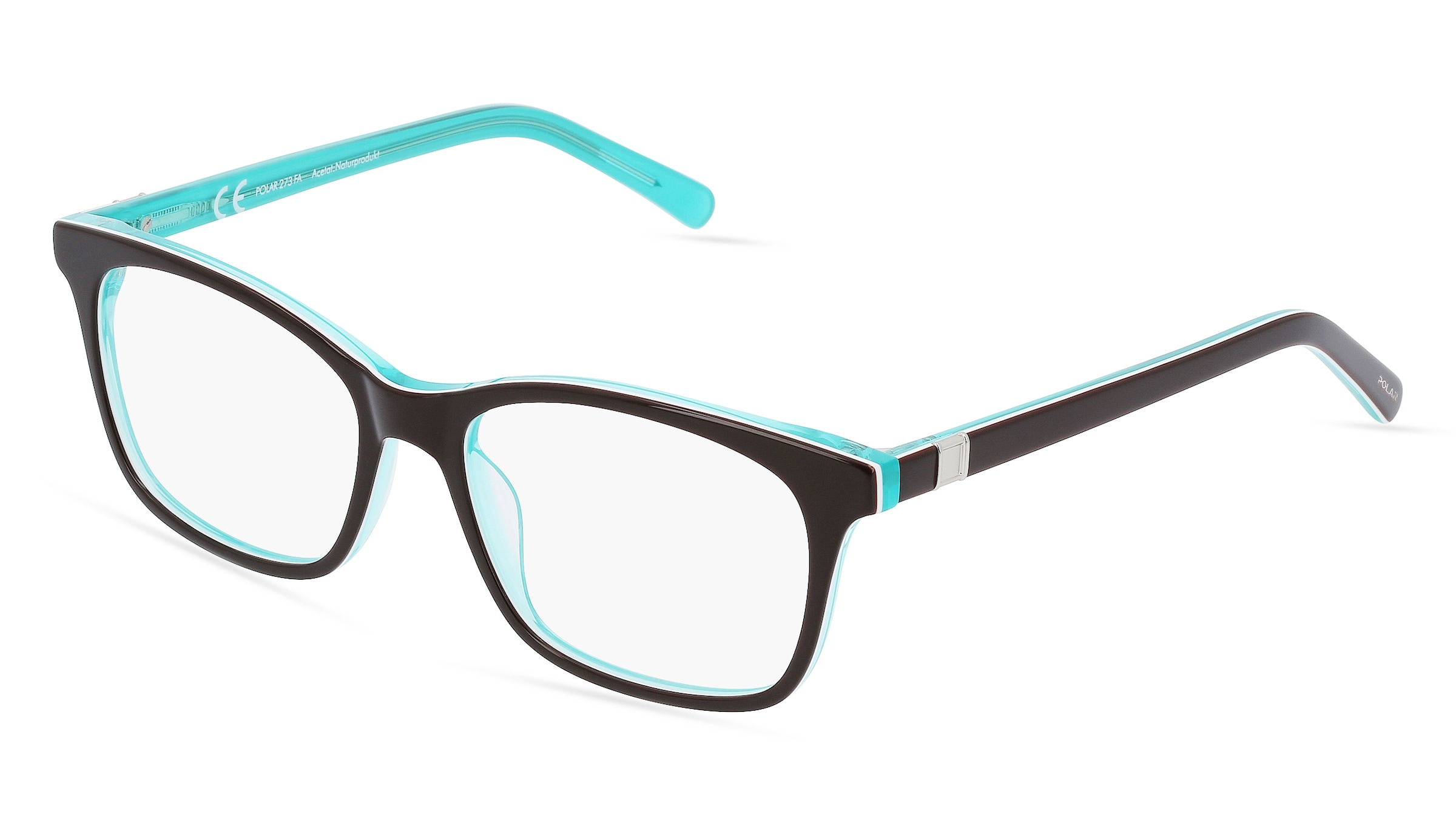 Polar 273 FA Damen-Brille inkl. Gläser Vollrand Quadratisch Acetat-Gestell 53/17/135, Schwarz