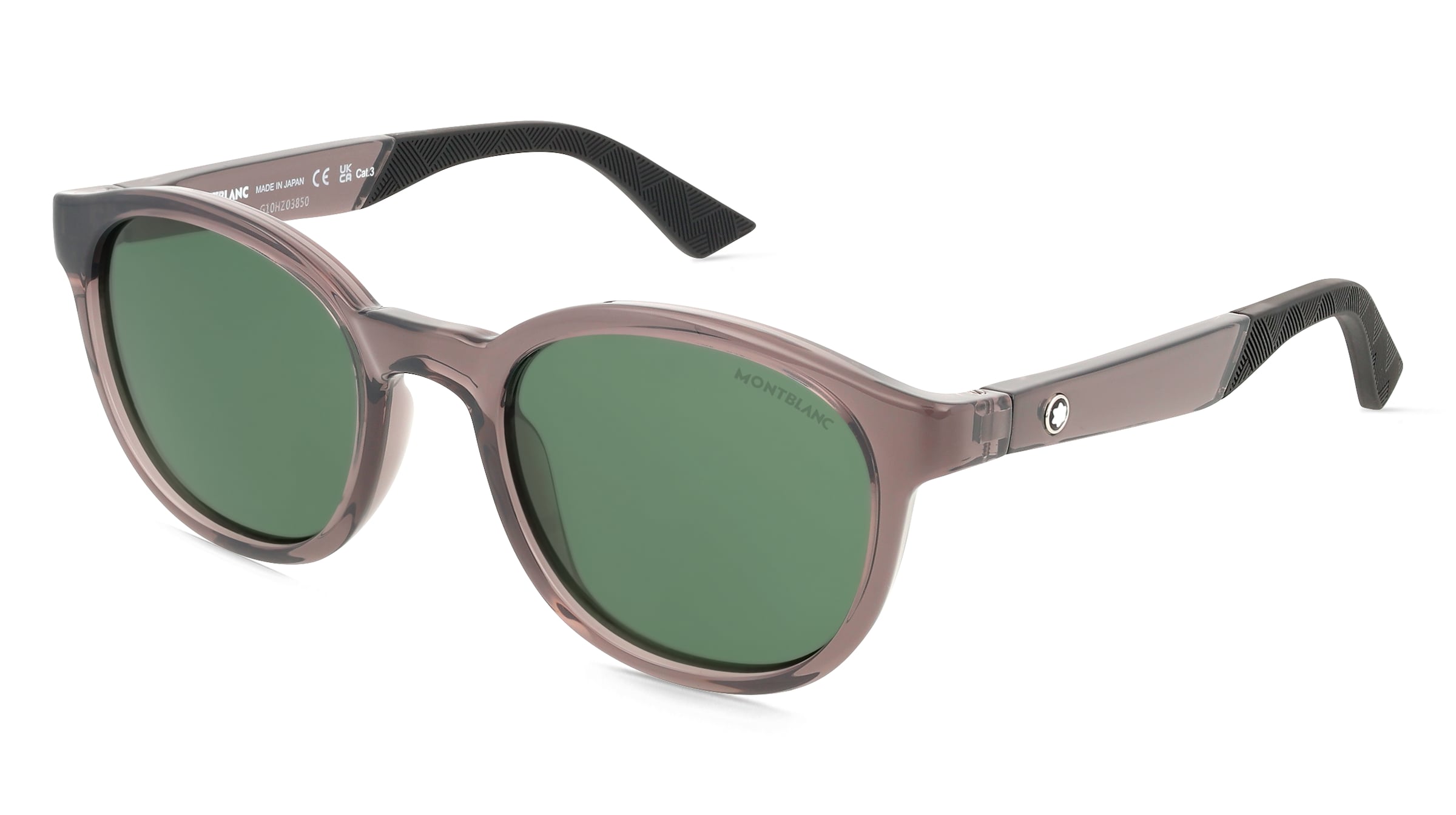 Montblanc MB0398S Herren-Sonnenbrille Vollrand Panto Kunststoff-Gestell, Grau