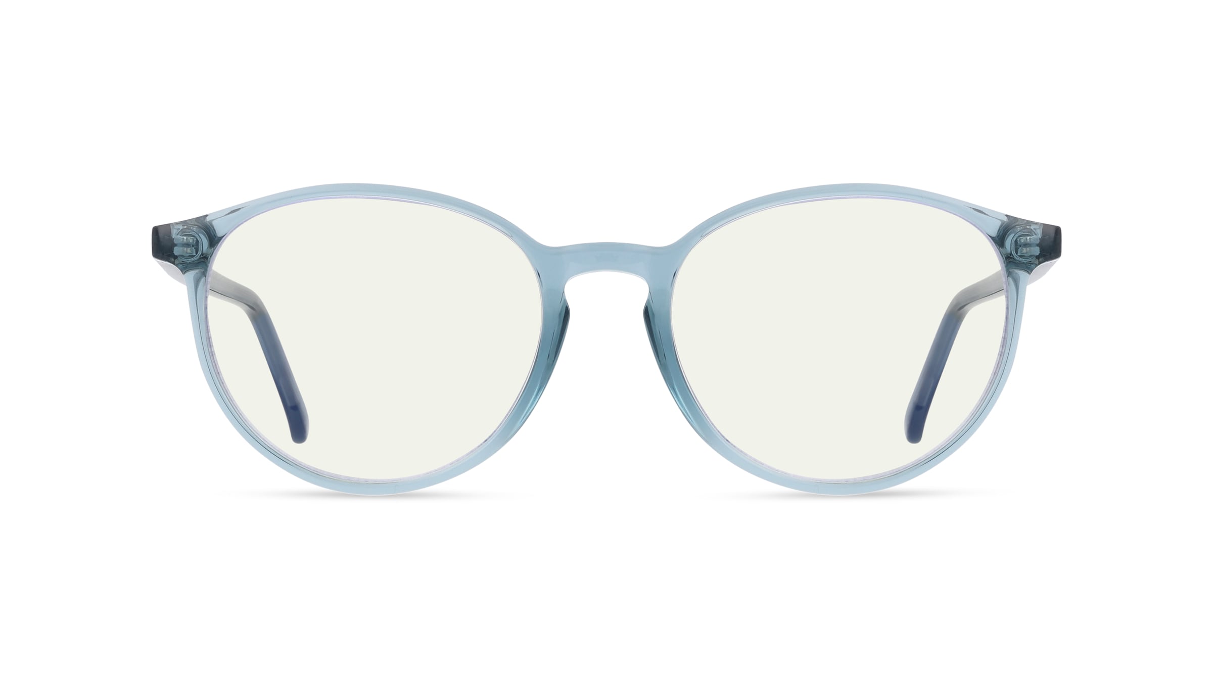 Fielmann JIL 005 BL Unisex-Blaulichtfilterbrille ohne Sehstärke Vollrand Panto Acetat-Gestell, blau