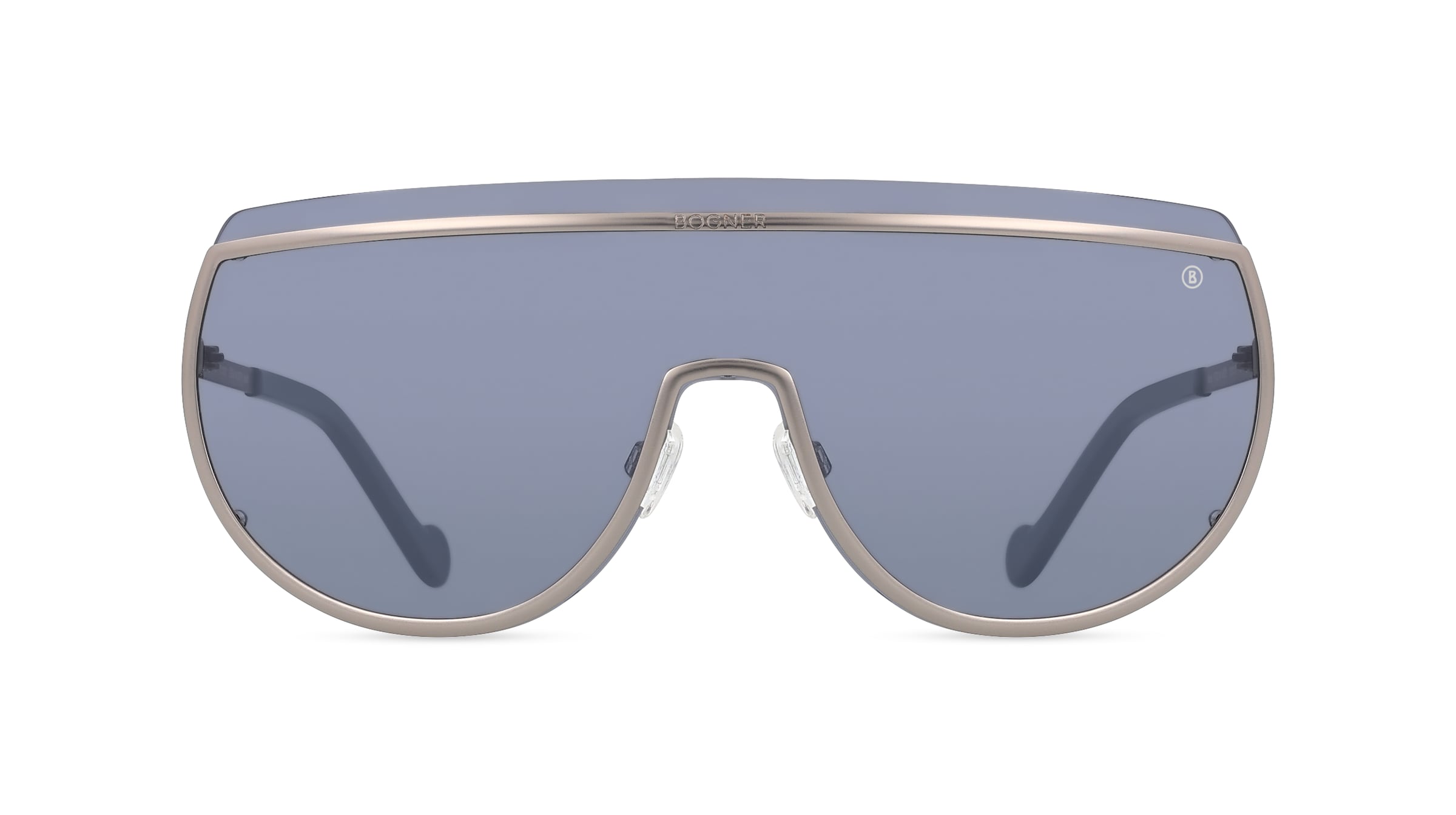 Bogner BO 7324 Unisex-Sonnenbrille Vollrand Monoscheibe Metall-Gestell, grau