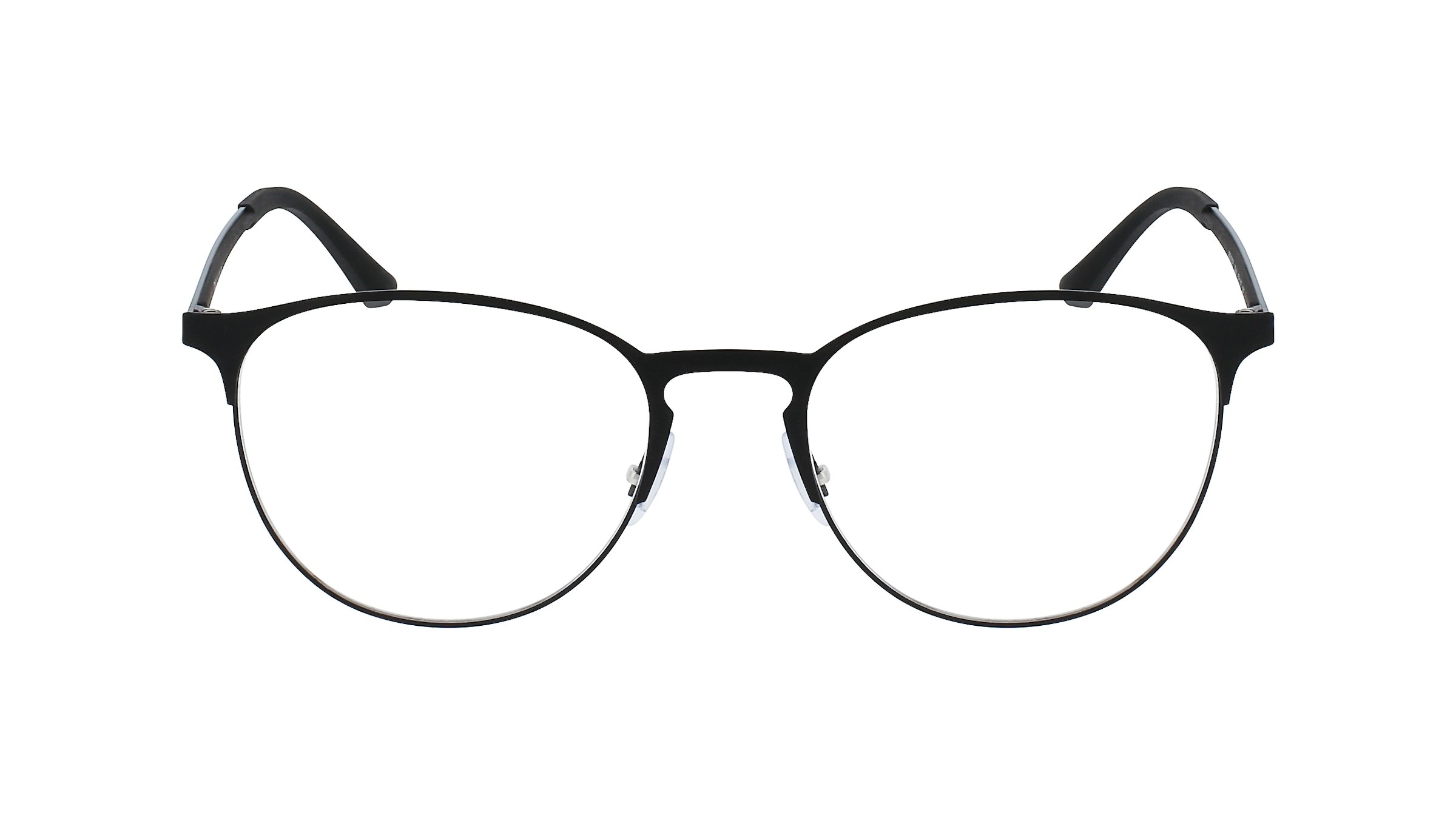 Ray-Ban RX6375 Unisex-Brille inkl. Gläser Vollrand Panto Metall-Gestell 53mm/18mm/145mm, Schwarz