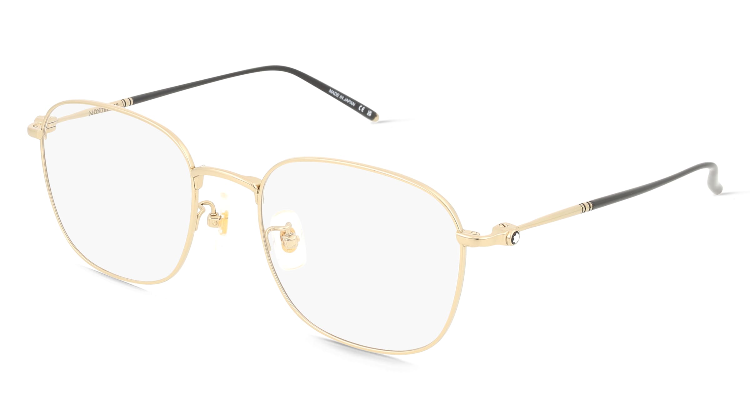 Montblanc MB0415OA Unisex-Brille inkl. Gläser Vollrand Eckig Titan-Gestell 54/20/145, Gold