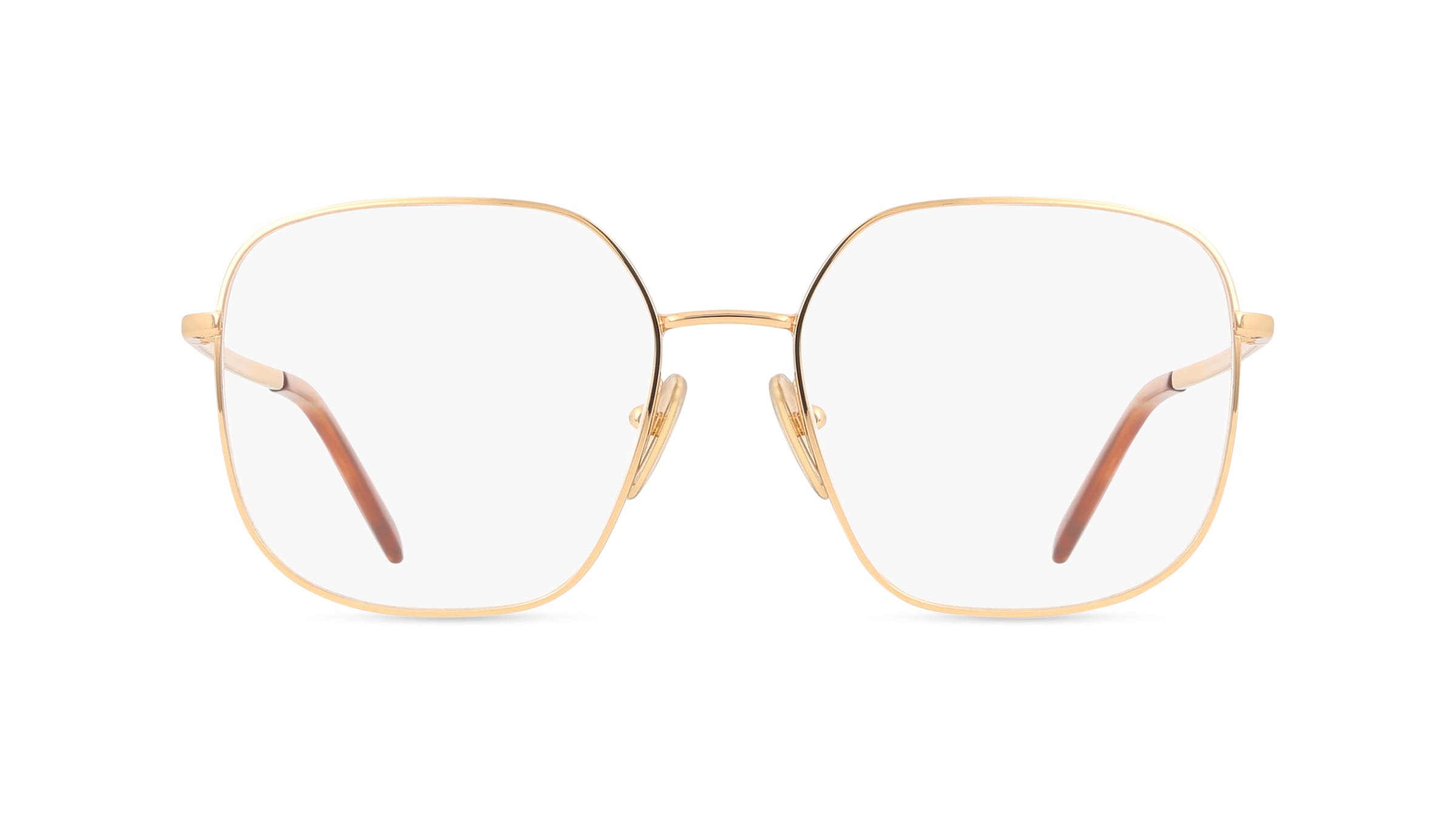 Prada PRA59V Damen-Brille inkl. Gläser Vollrand Eckig Edelstahl-Gestell 55mm/17mm/135mm, gold