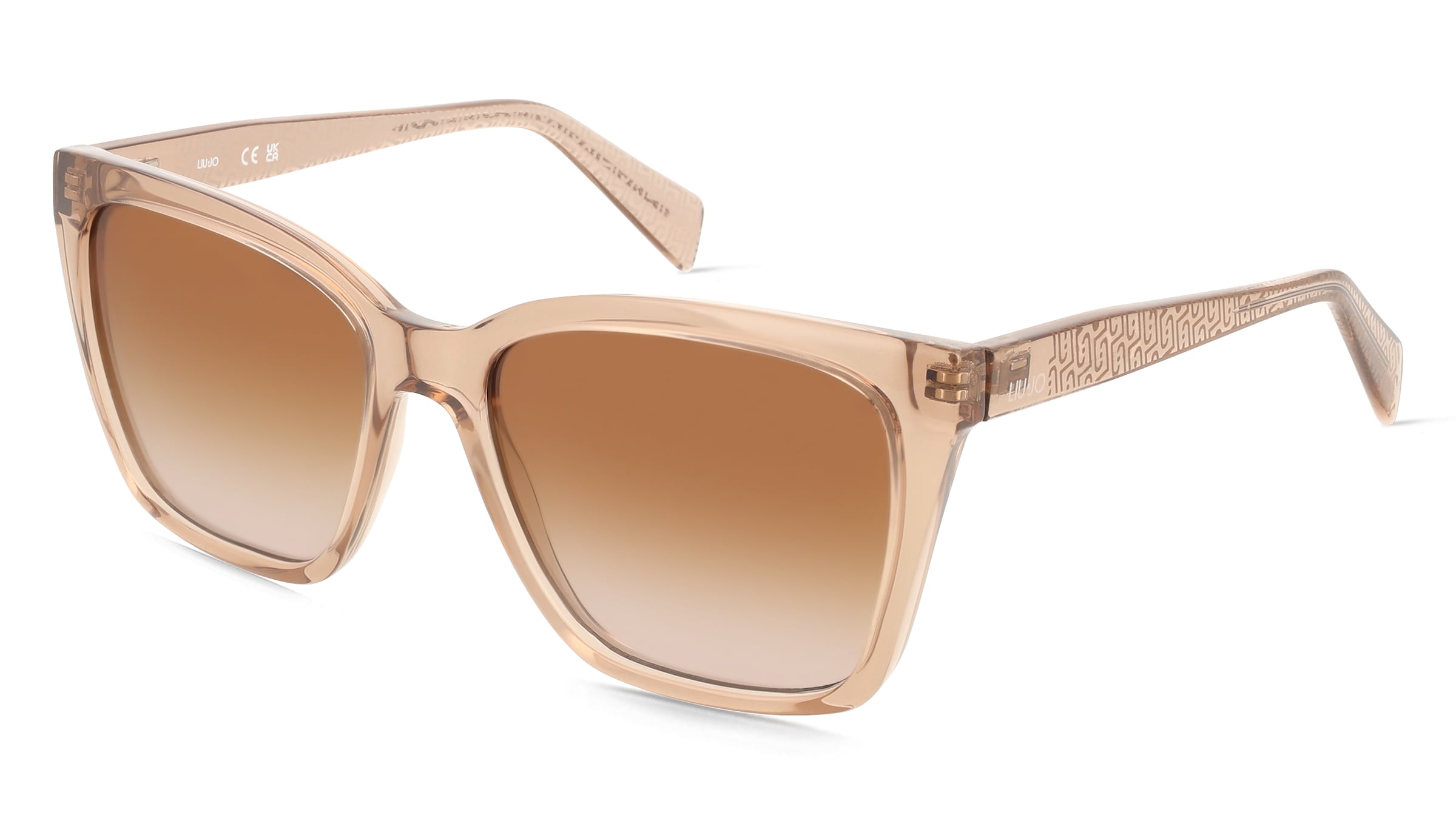 Liu Jo LJ818S Damen-Sonnenbrille Vollrand Eckig Kunststoff-Gestell, Beige