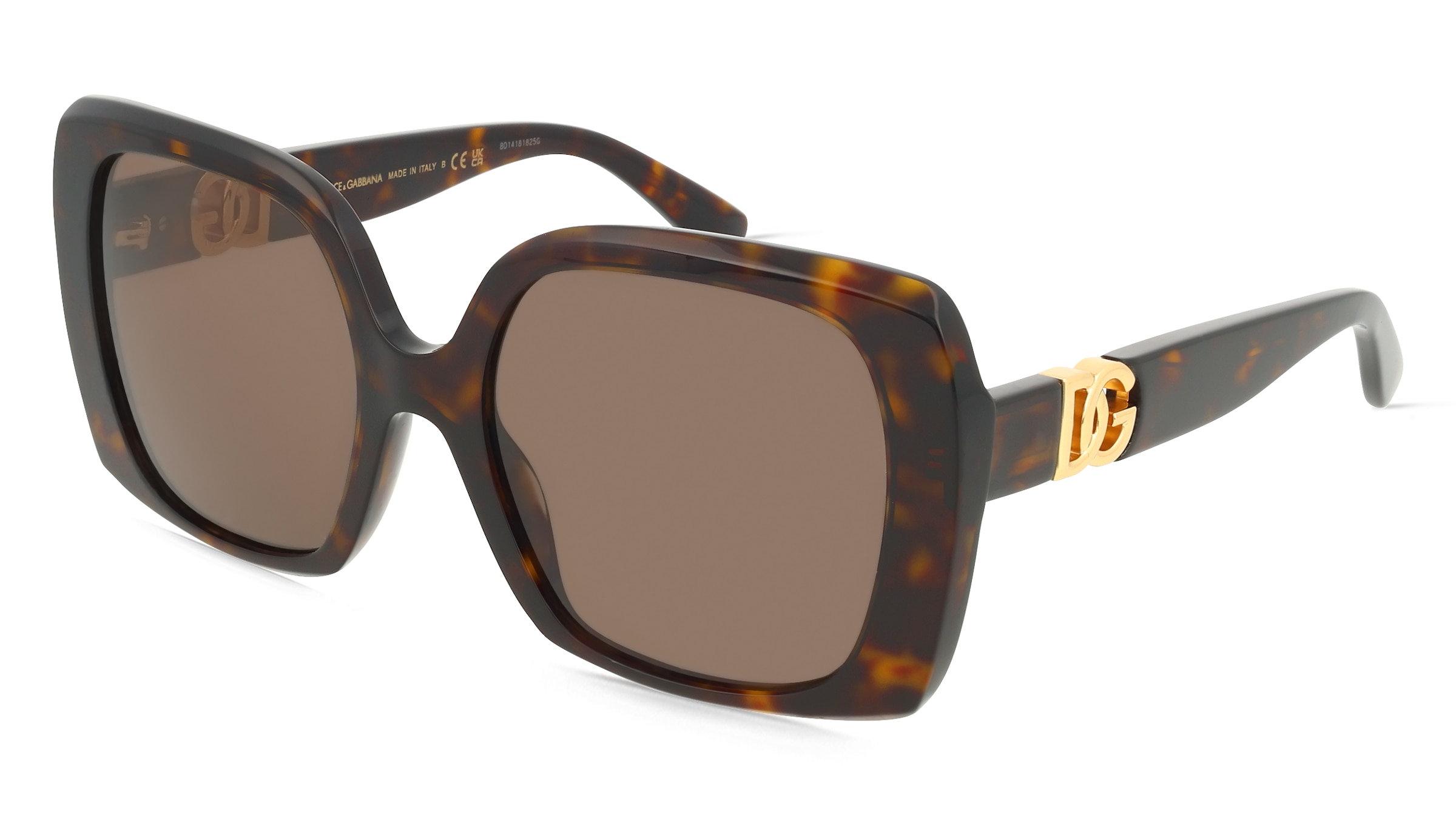 Dolce&amp;Gabbana DG4475 Damen-Sonnenbrille Vollrand Quadratisch Acetat-Gestell, Havanna