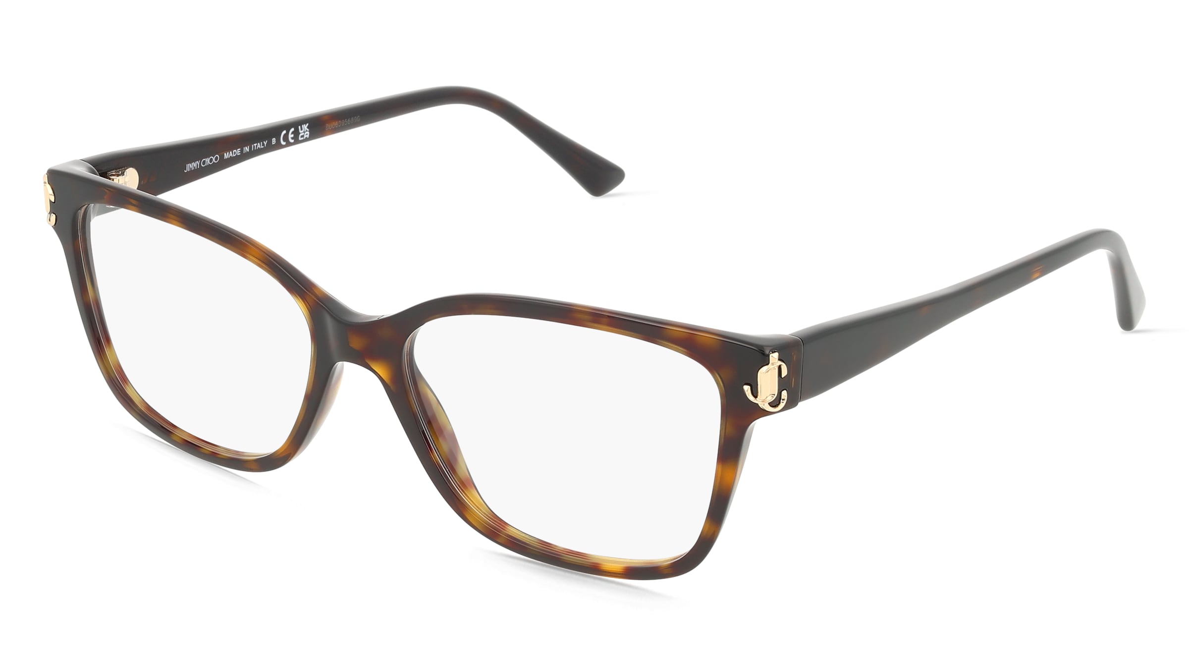 Jimmy Choo 0JC3012 Damen-Brille inkl. Gläser Vollrand Quadratisch Acetat-Gestell 55/16/145, Havanna