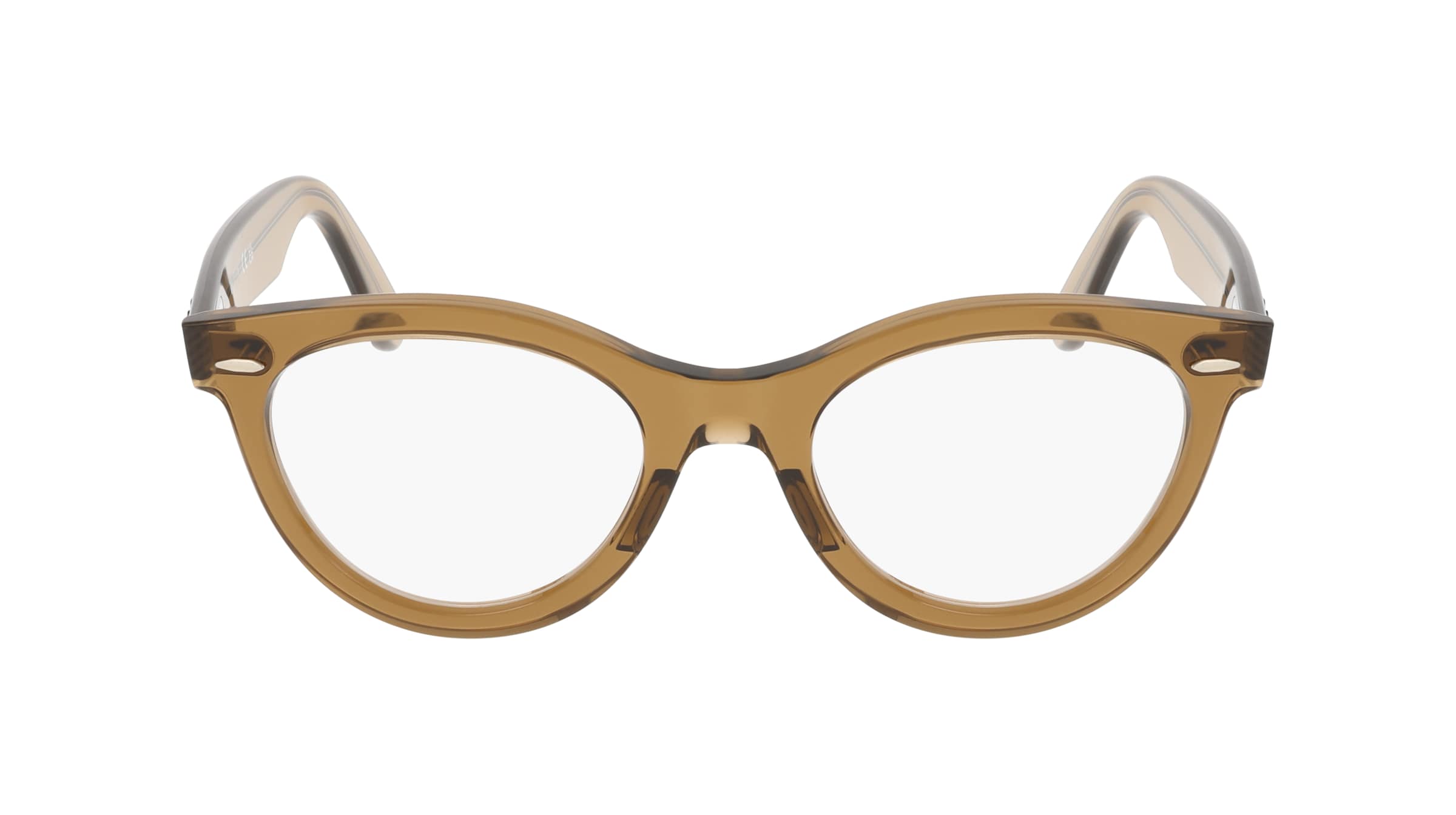 Ray-Ban RX2241V WAYFARER WAY Unisex-Brille inkl. Gläser Vollrand Oval Kunststoff-Gestell 51mm/21mm/150mm, Braun