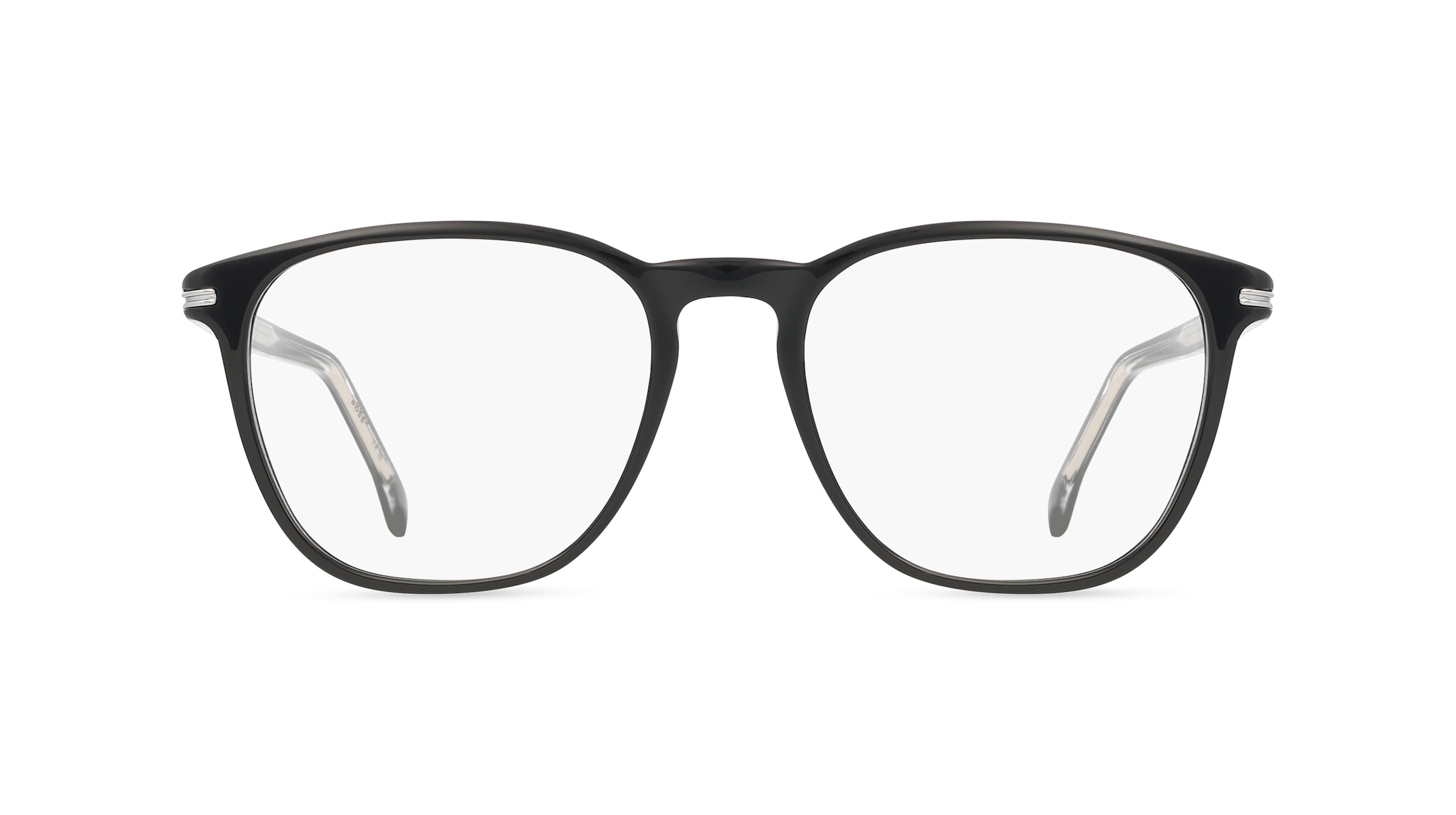 Boss 1680 Herren-Brille inkl. Gläser Vollrand Panto Acetat-Gestell 53mm/19mm/145mm, Schwarz