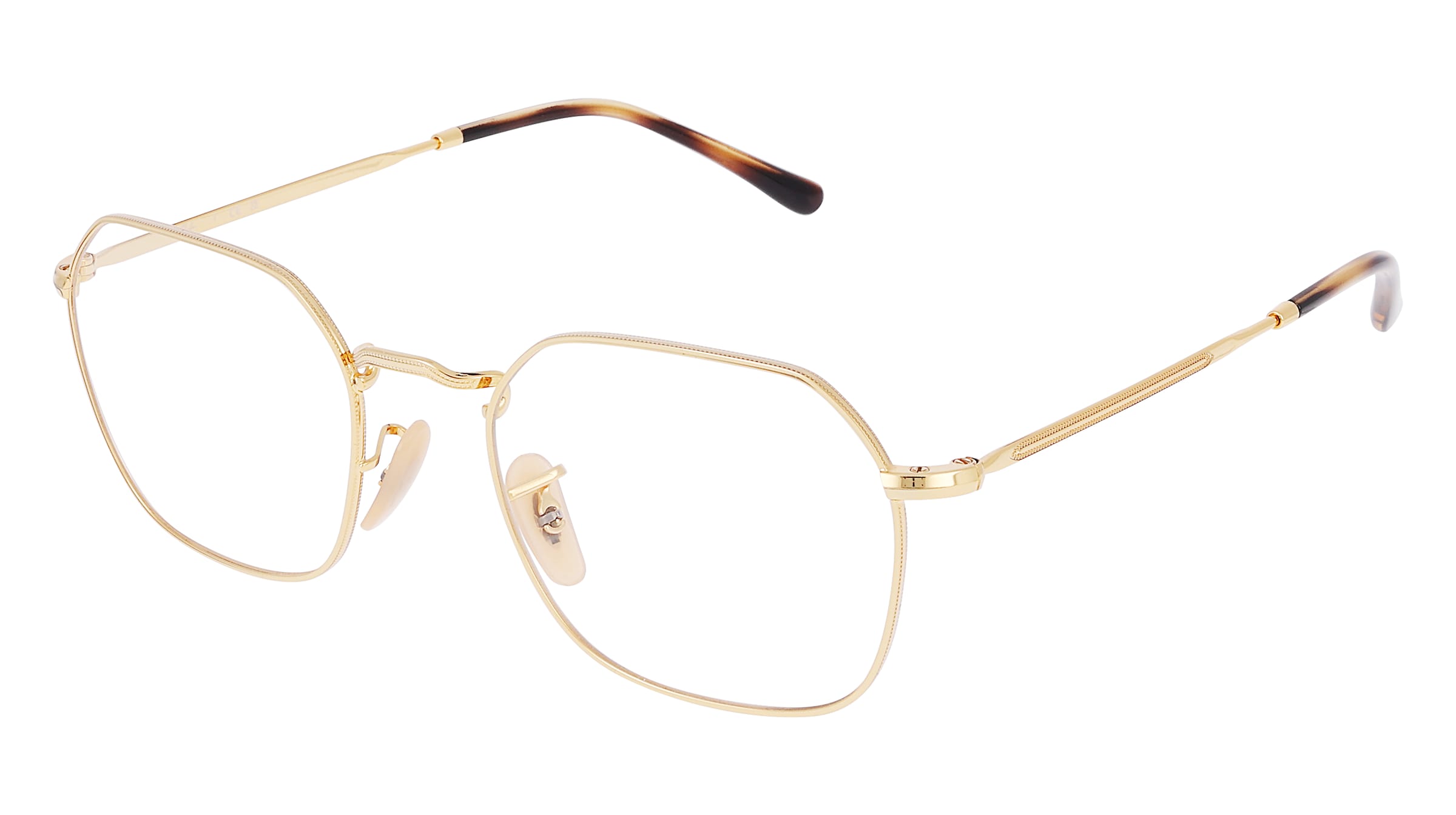 Ray-Ban RX3694V Unisex-Brille inkl. Gläser Vollrand Achteckig Metall-Gestell 51mm/20mm/140mm, gold