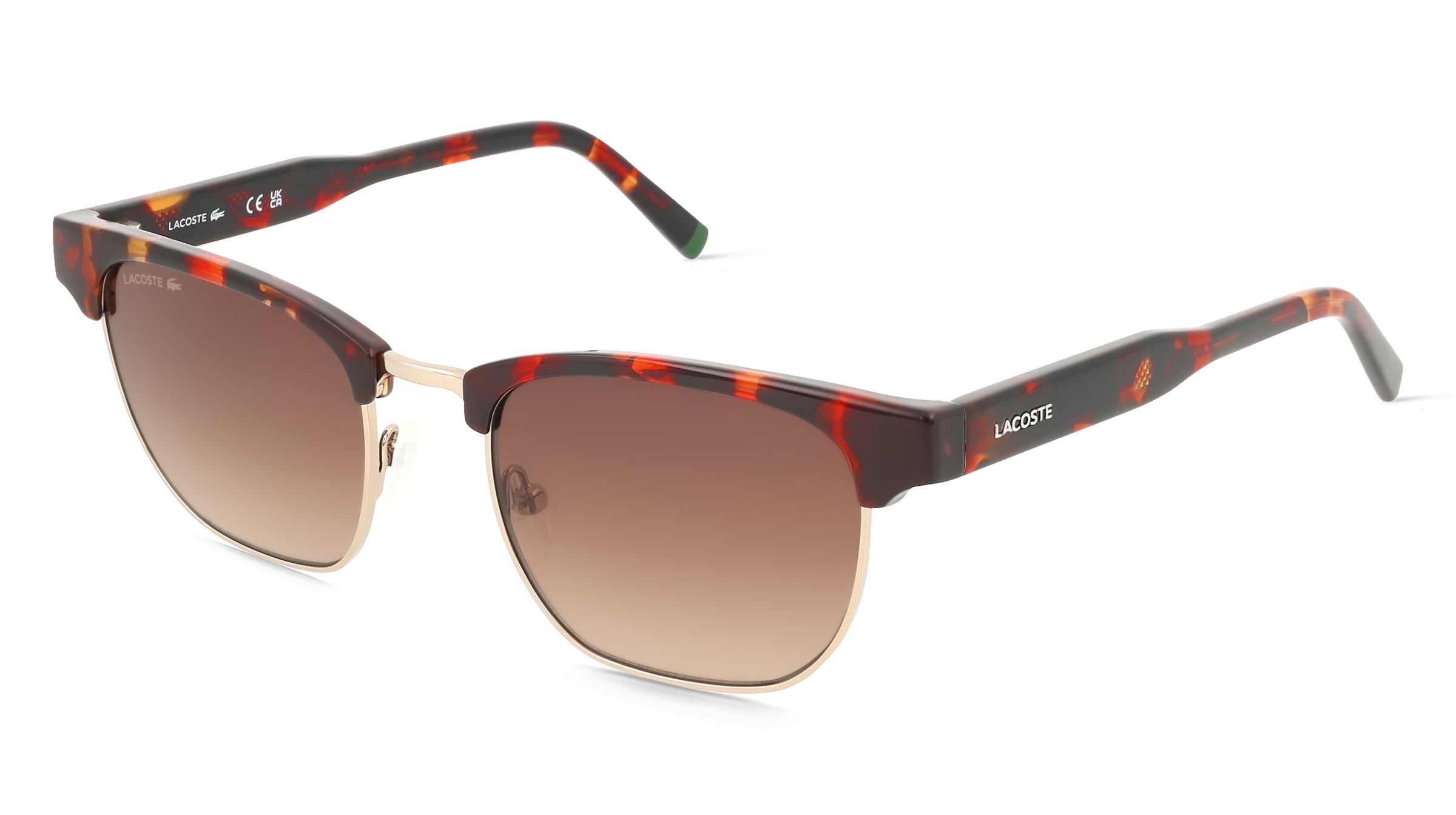 Lacoste L266S Herren-Sonnenbrille Vollrand Browline Kunststoff-Gestell, Havanna