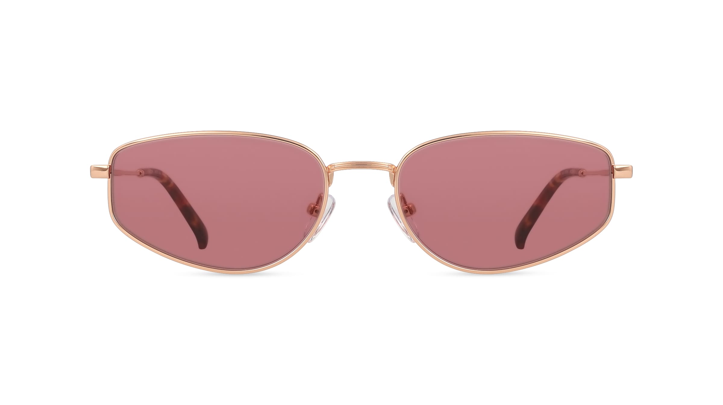 Fielmann BD 571 SUN FA JORDAN Damen-Sonnenbrille Vollrand Butterfly Edelstahl-Gestell, pink