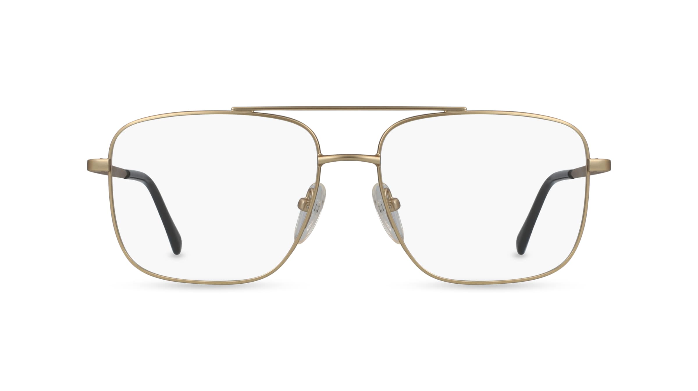 Fielmann MC 532 CL Herren-Brille inkl. Gläser Vollrand Eckig Edelstahl-Gestell 55mm/16mm/145mm, gold