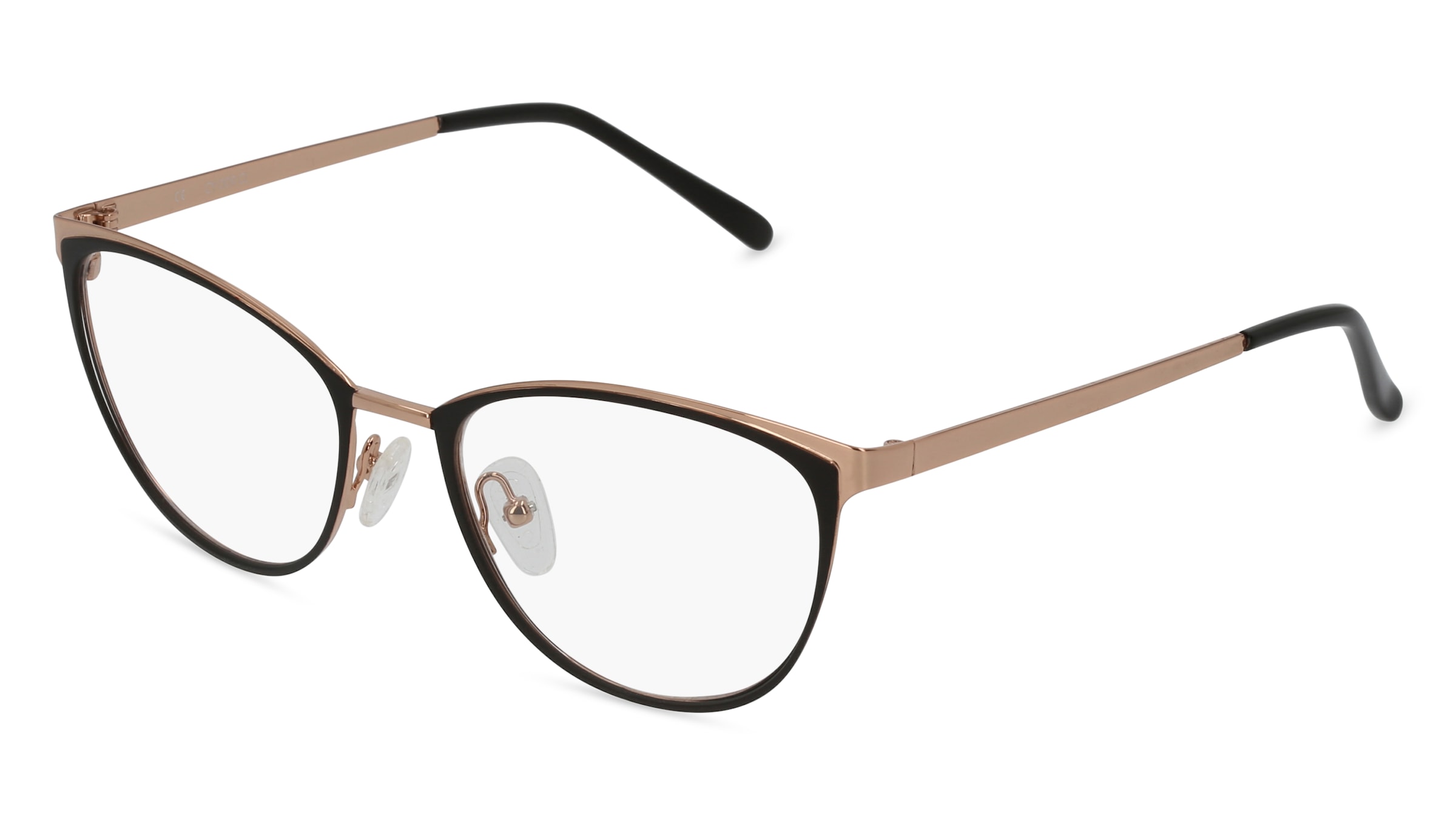 Fielmann CY 009 CL Damen-Brille inkl. Gläser Vollrand Butterfly Edelstahl-Gestell 52/18/135, Gold