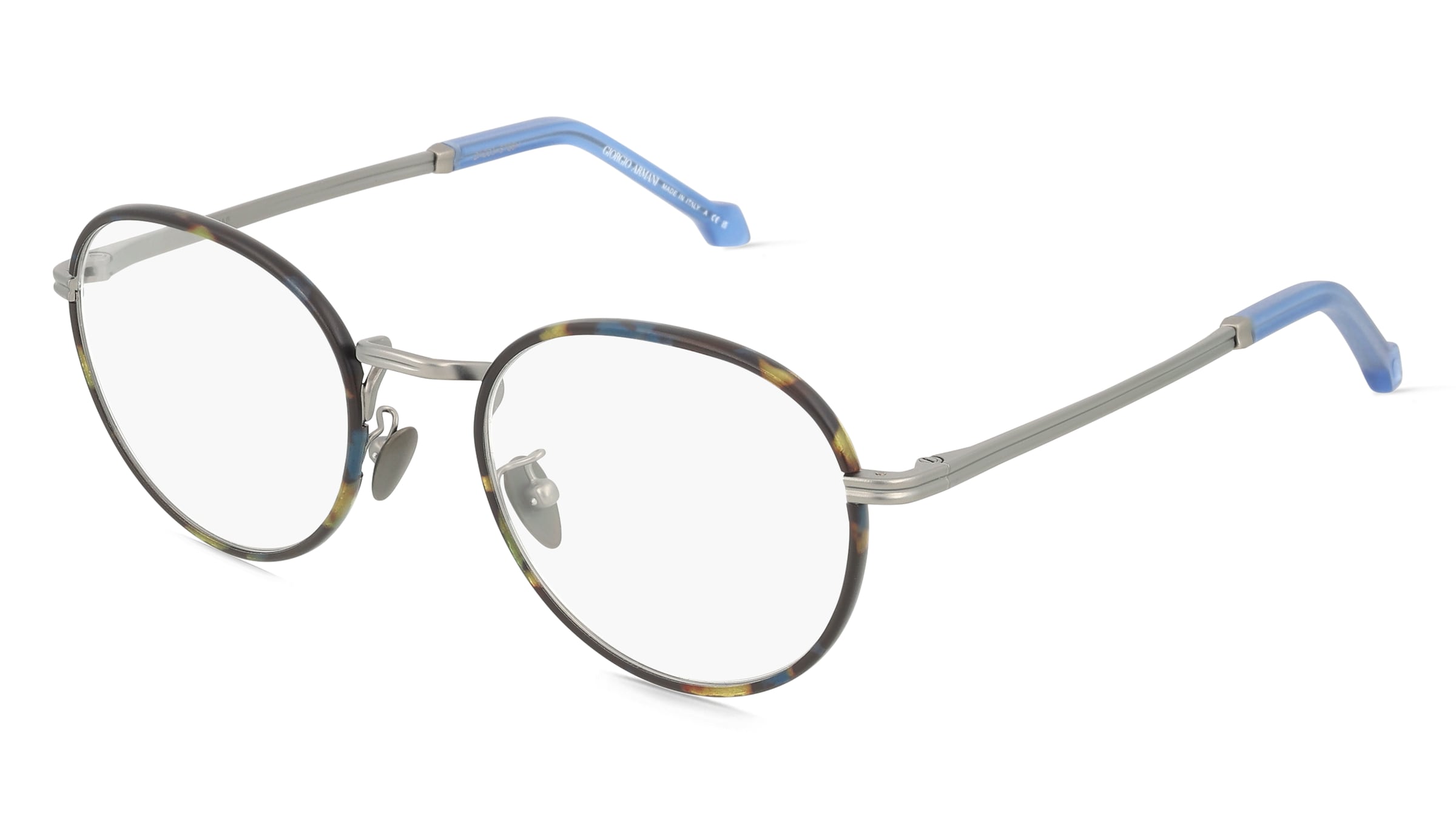 Giorgio Armani AR5151J Herren-Brille inkl. Gläser Vollrand Panto Metall-Gestell 50/20/145, Grau