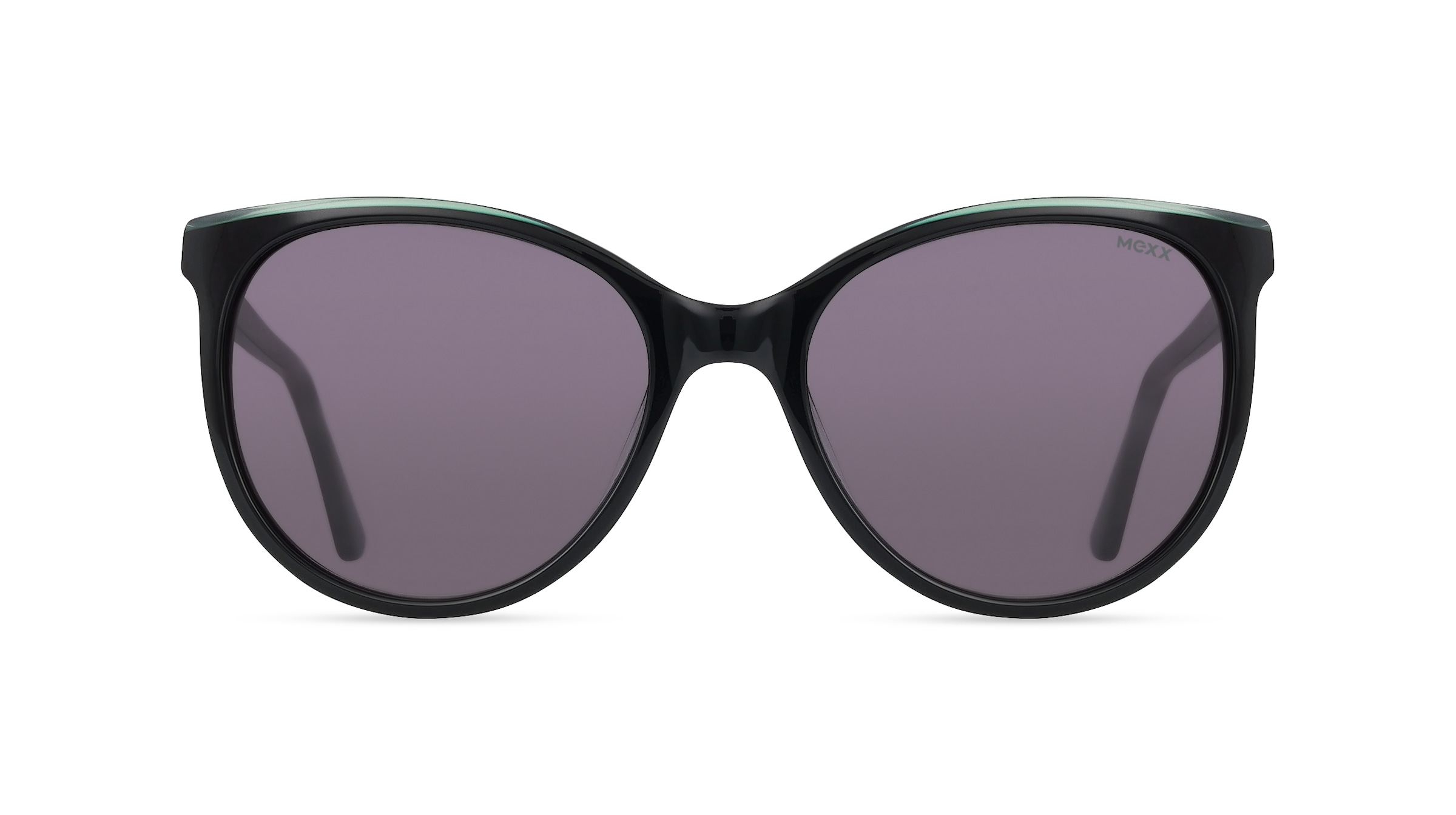 Mexx Eyes 6498 Damen-Sonnenbrille Vollrand Rund Kunststoff-Gestell, schwarz