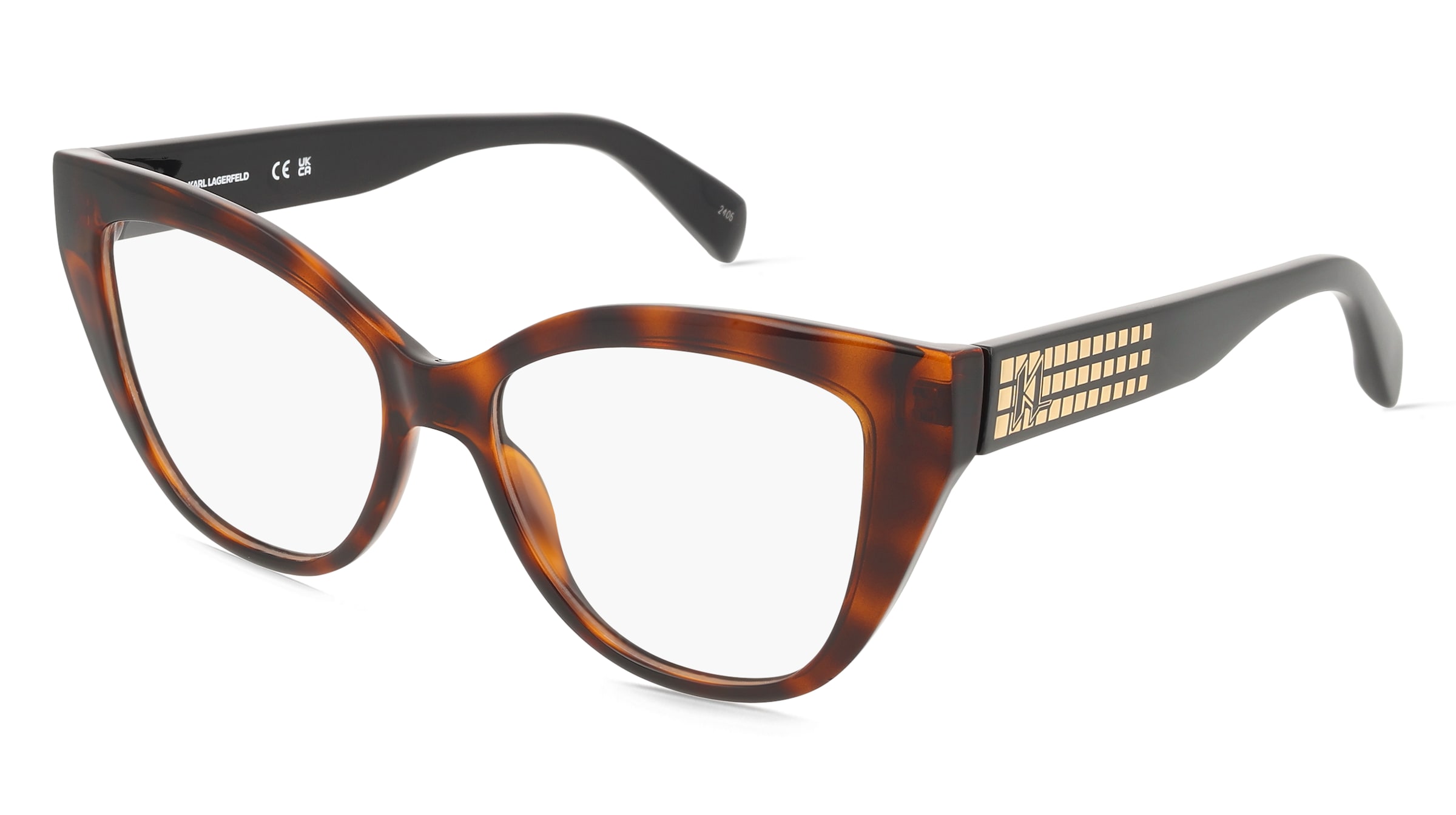 Karl Lagerfeld KL6178 Unisex-Brille inkl. Gläser Vollrand Cat Eye Kunststoff-Gestell 53/16/140, Schwarz