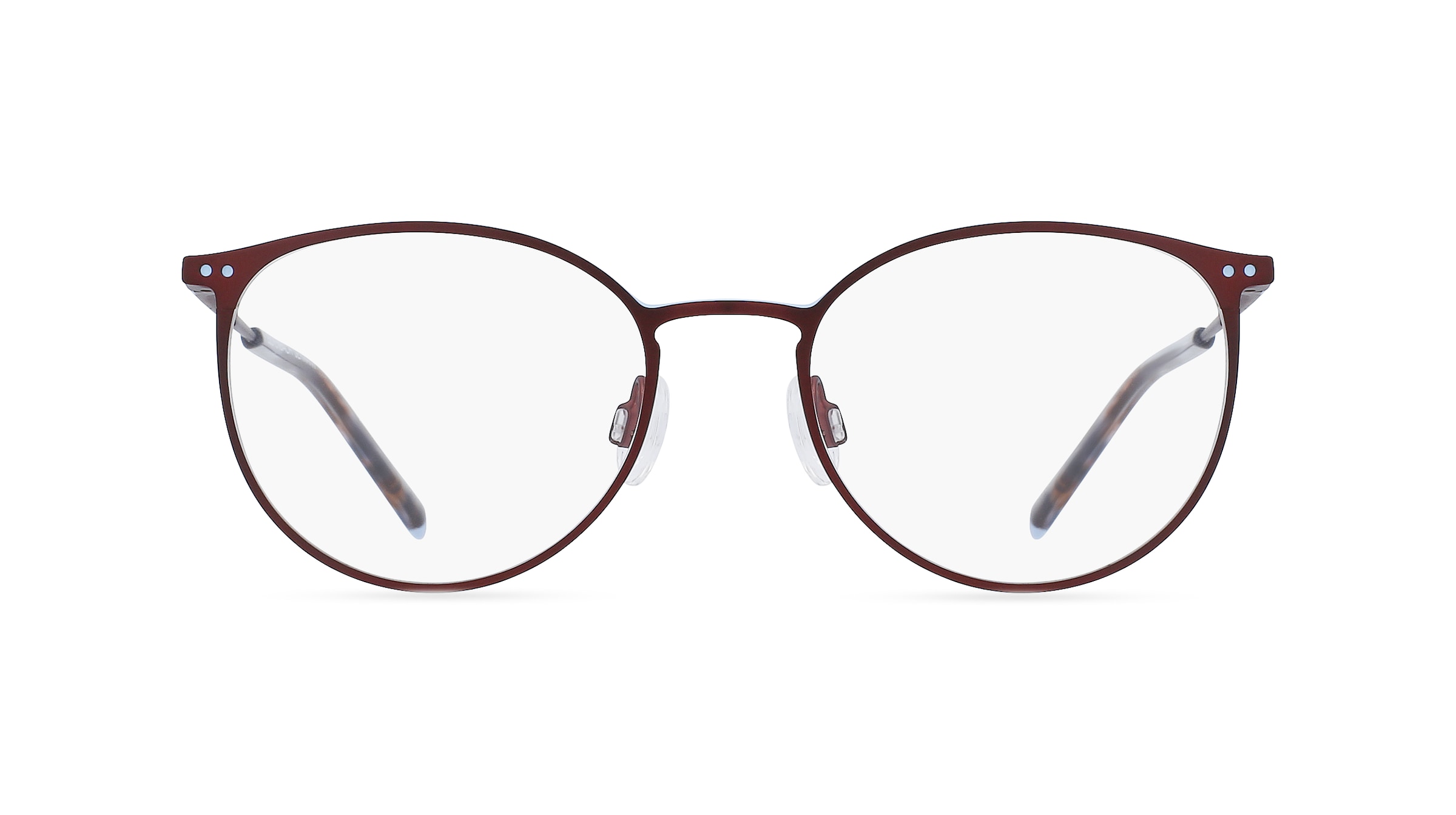 Humphrey’s eyewear 582282 Damen-Brille inkl. Gläser Vollrand Panto Metall-Gestell 47mm/18mm/140mm, rot