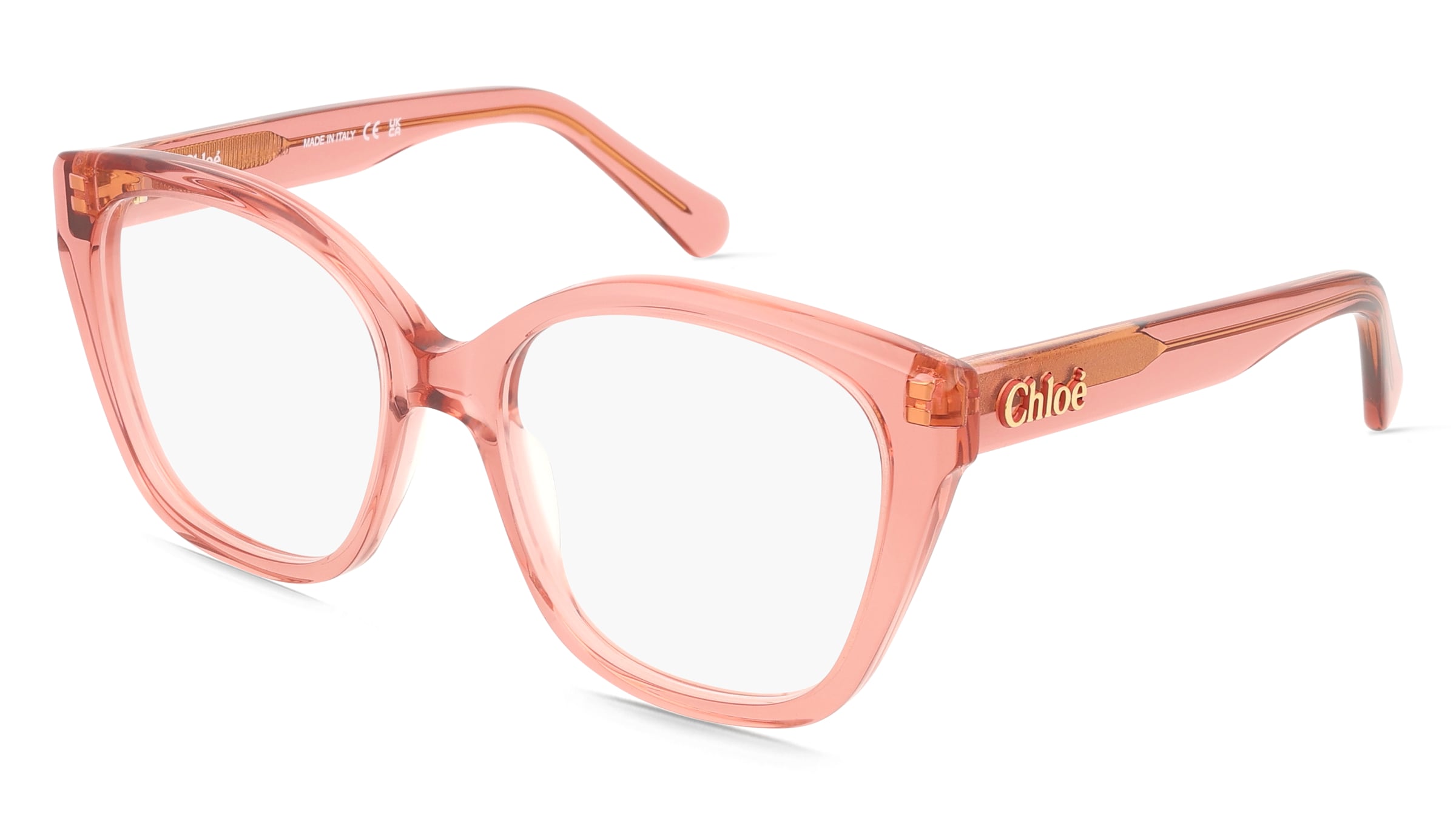 Chloé CH0241O Damen-Brille inkl. Gläser Vollrand Cat Eye Acetat-Gestell 53/17/140, Pink