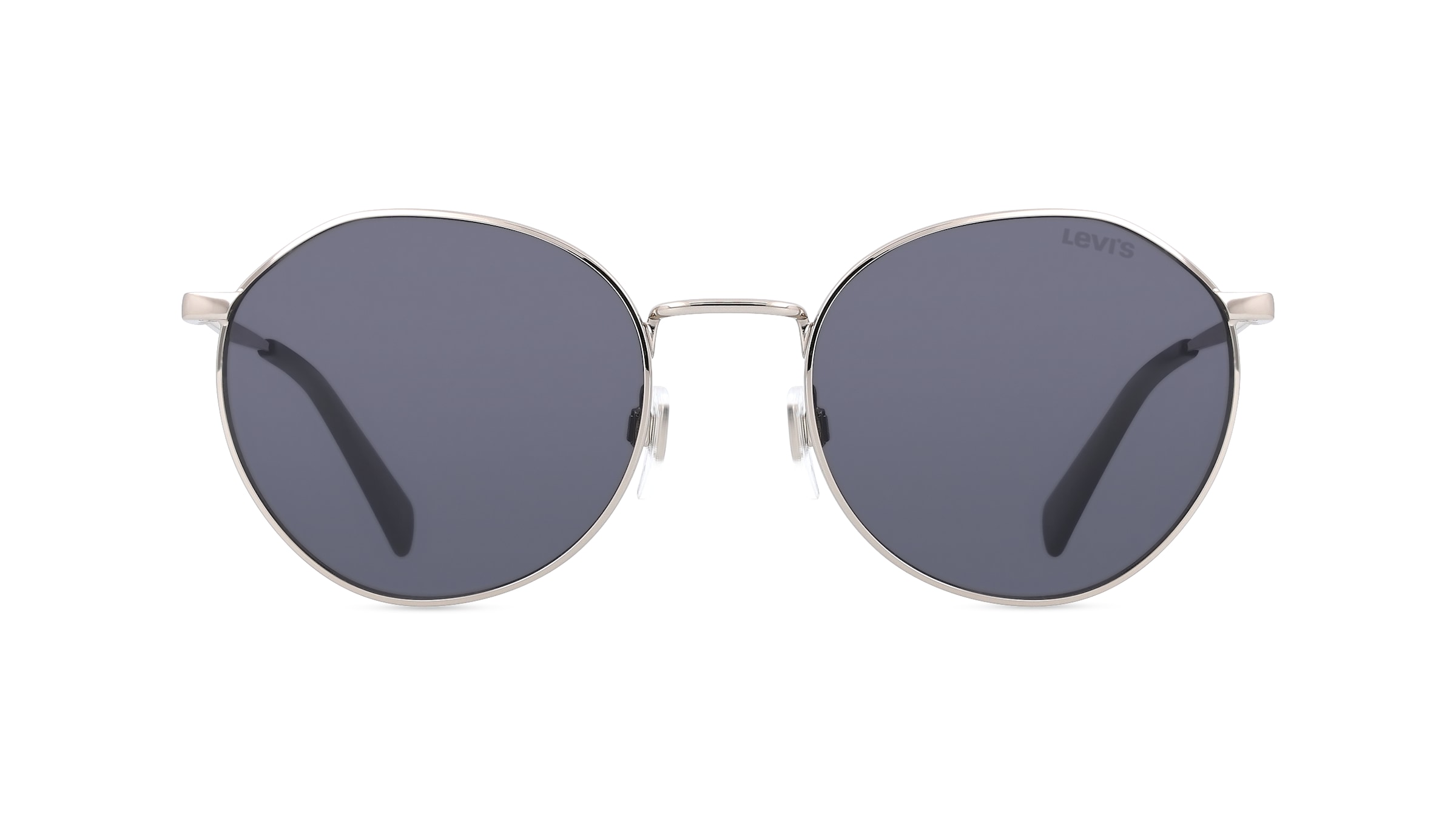 Levi's LV 1028/S Unisex-Sonnenbrille Vollrand Rund Metall-Gestell, silber