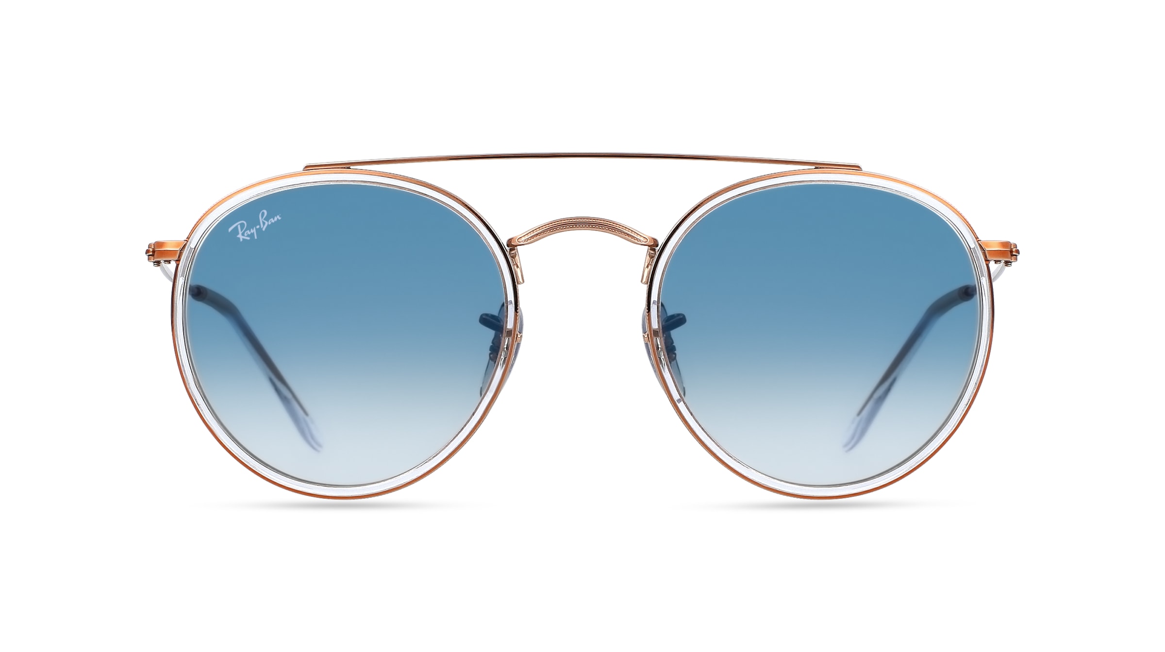 Ray-Ban RB 3647N Unisex-Sonnenbrille Vollrand Rund Metall-Gestell, rosa