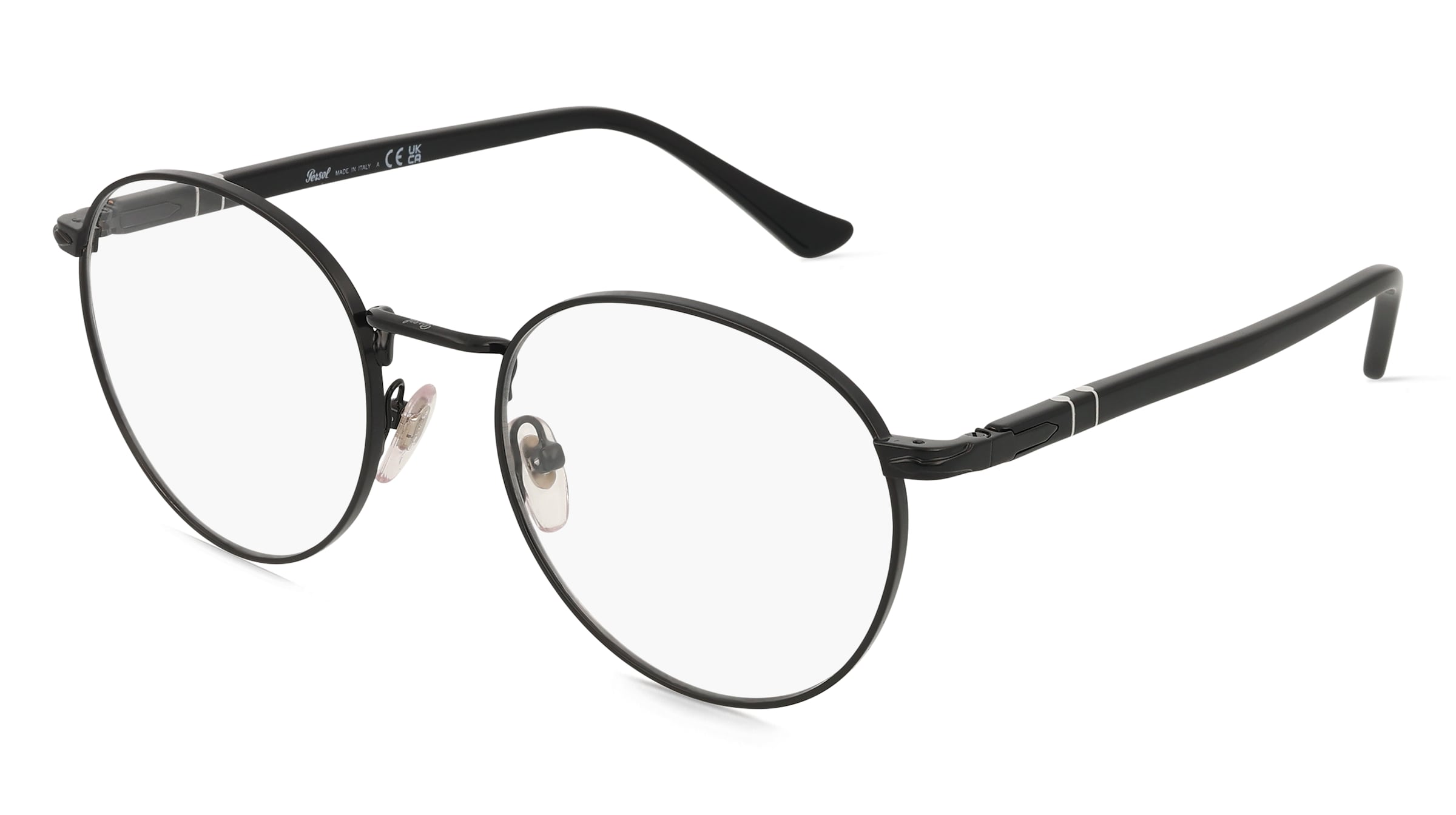 Persol 0PO1008V Herren-Brille inkl. Gläser Vollrand Eckig Metall-Gestell 52mm/20mm/145mm, schwarz