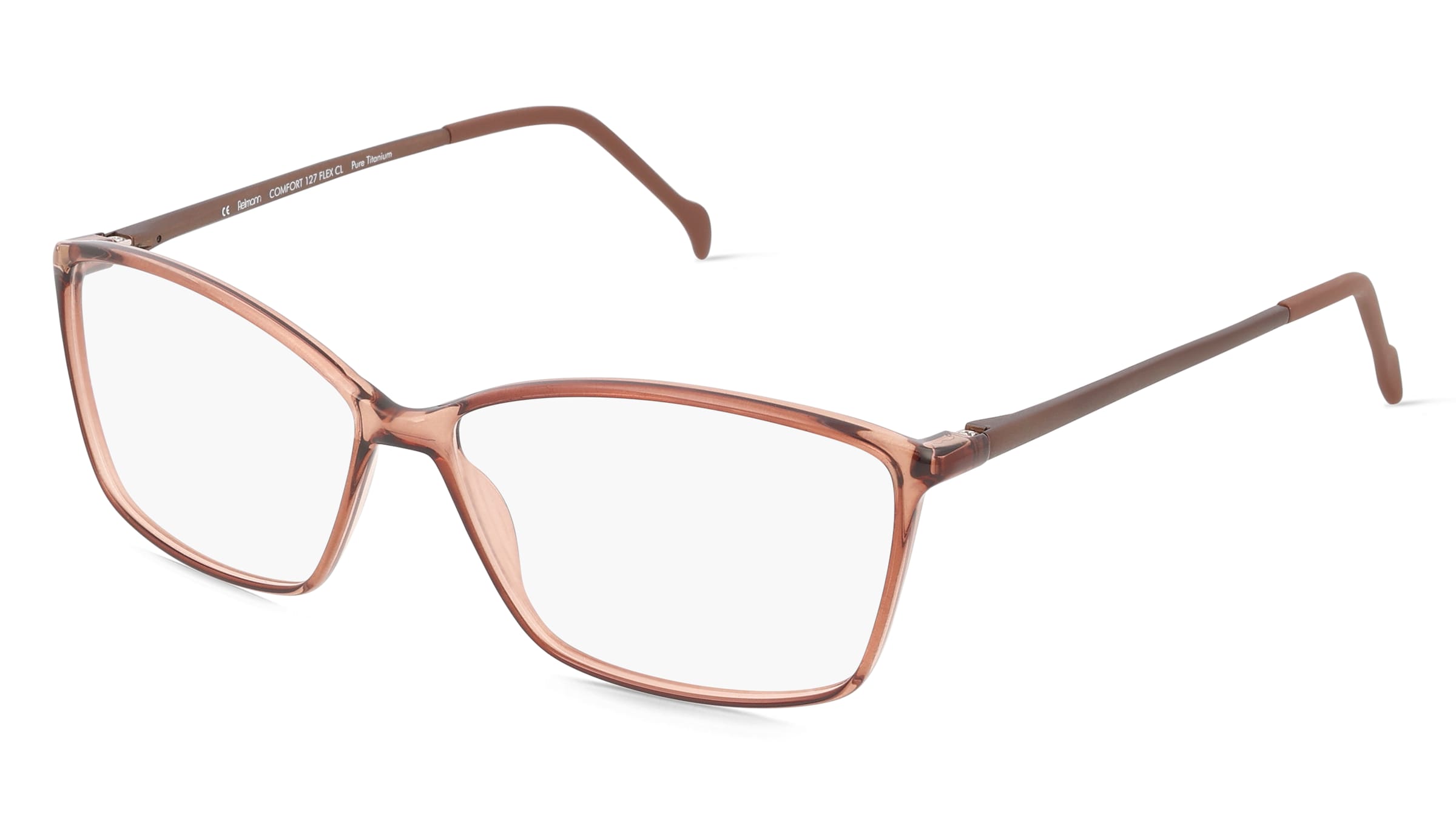 Fielmann COMFORT 127 FLEX CL Damen-Brille inkl. Gläser Vollrand Quadratisch TR90-Gestell 56/12/135, Braun