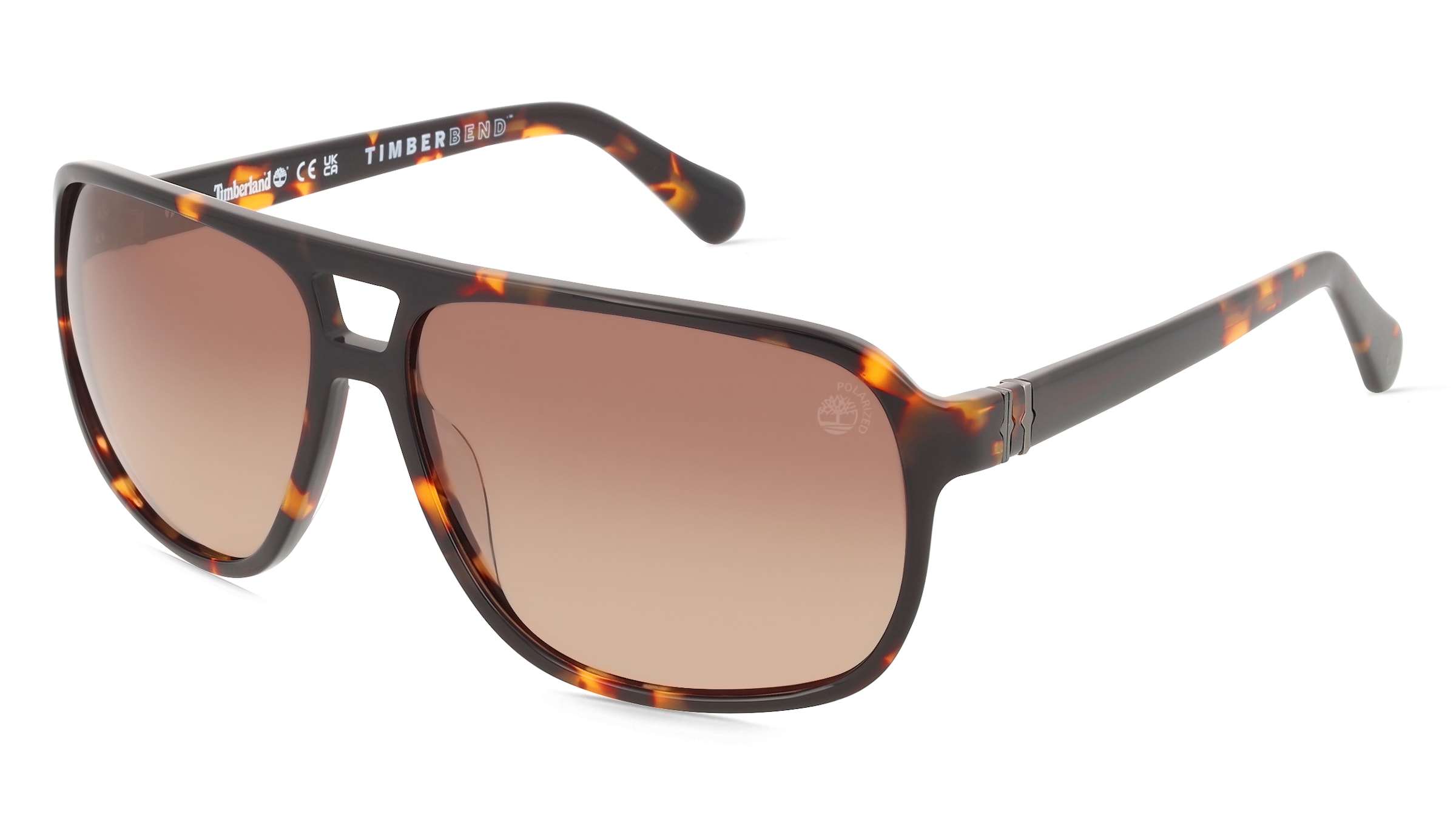 Timberland TB00031 Unisex-Sonnenbrille Vollrand Pilot Acetat-Gestell, Havanna