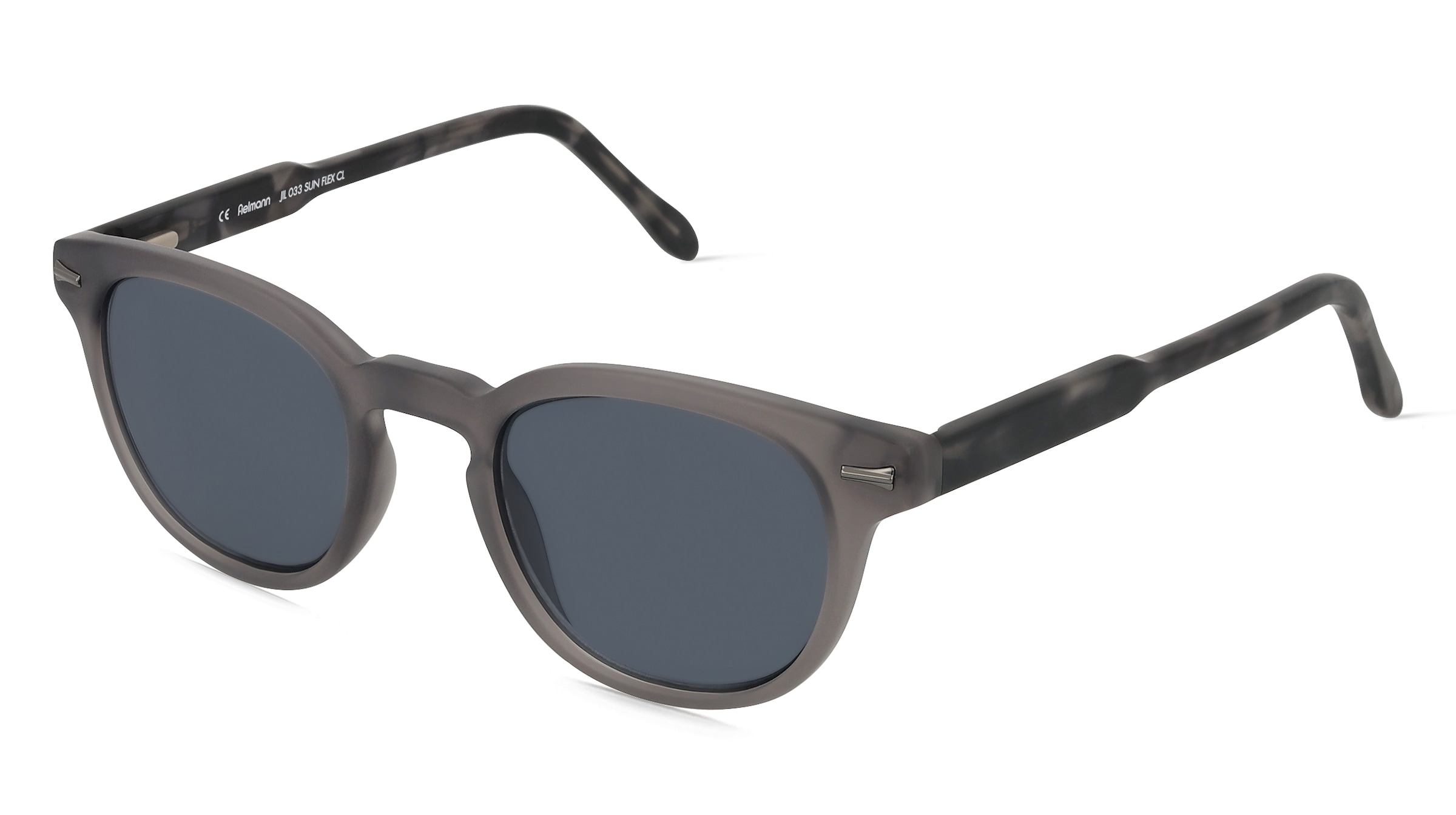 Fielmann JIL 033 SUN FLEX CL Jugend-Sonnenbrille Vollrand Quadratisch Acetat Spritzguss-Gestell, Grau