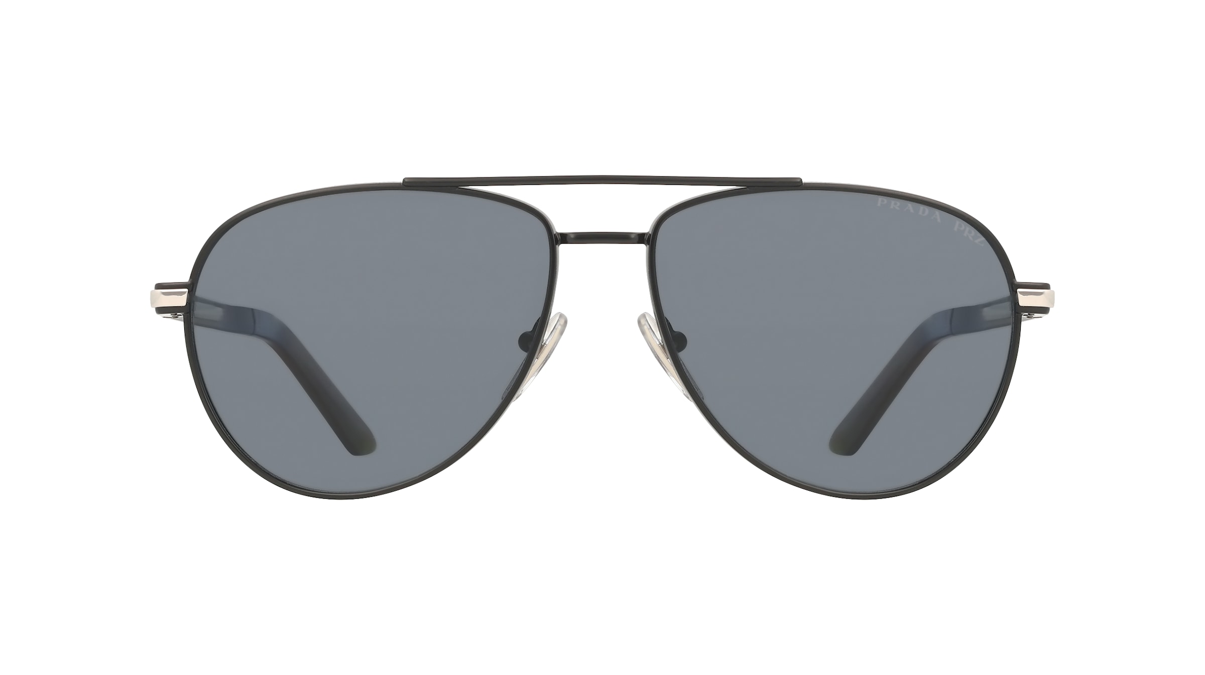 Prada 0PR A54S Herren-Sonnenbrille Vollrand Pilot Metall-Gestell, schwarz