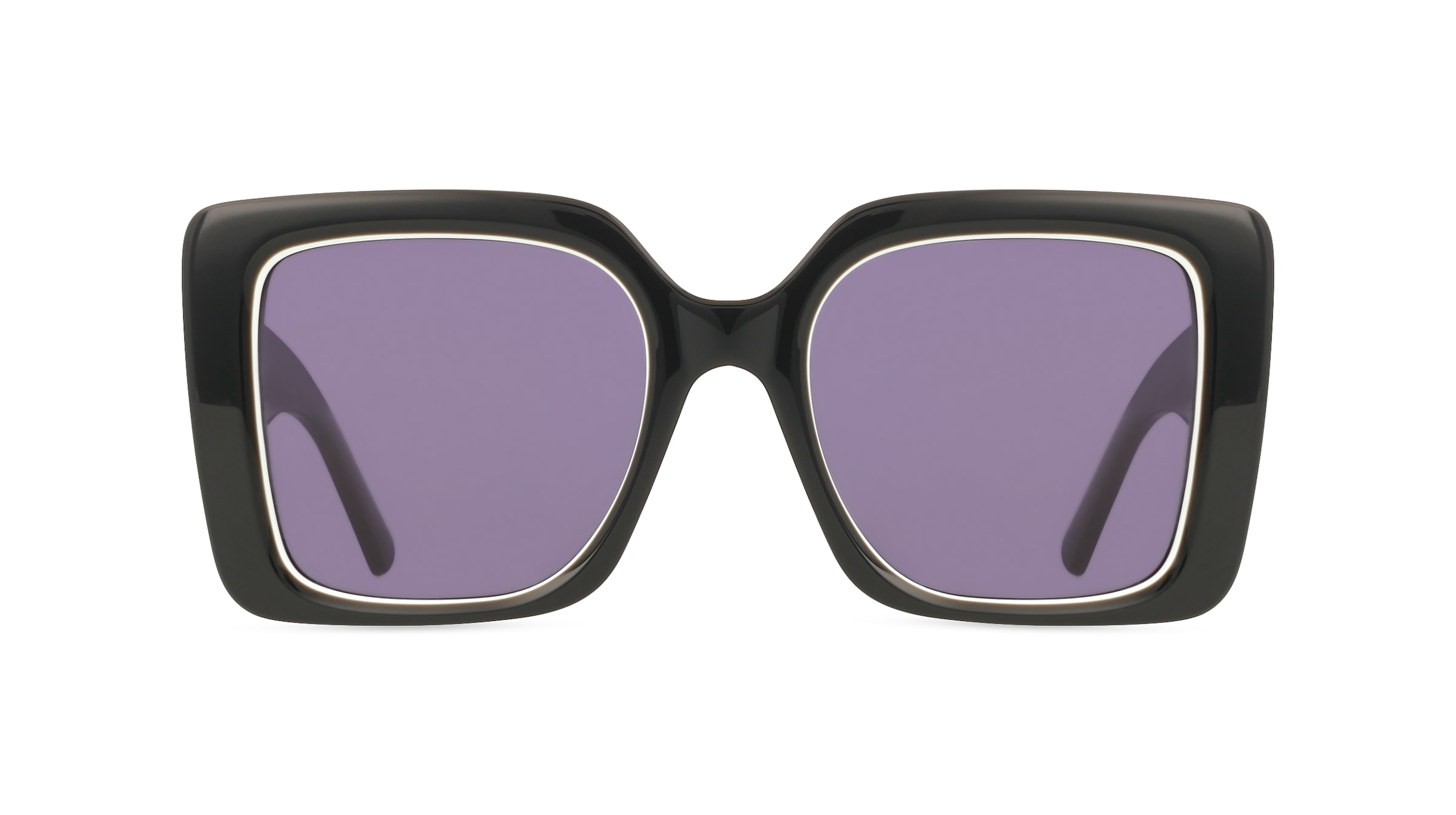 Karl Lagerfeld KL6126S Damen-Sonnenbrille Vollrand Eckig Acetat-Gestell, schwarz