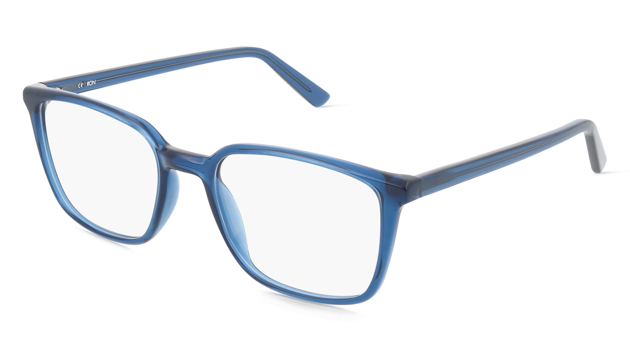 Fielmann JIL 035 CL RON Herren-Brille inkl. Gläser Vollrand Quadratisch Acetat-Gestell 53/19/145, Blau