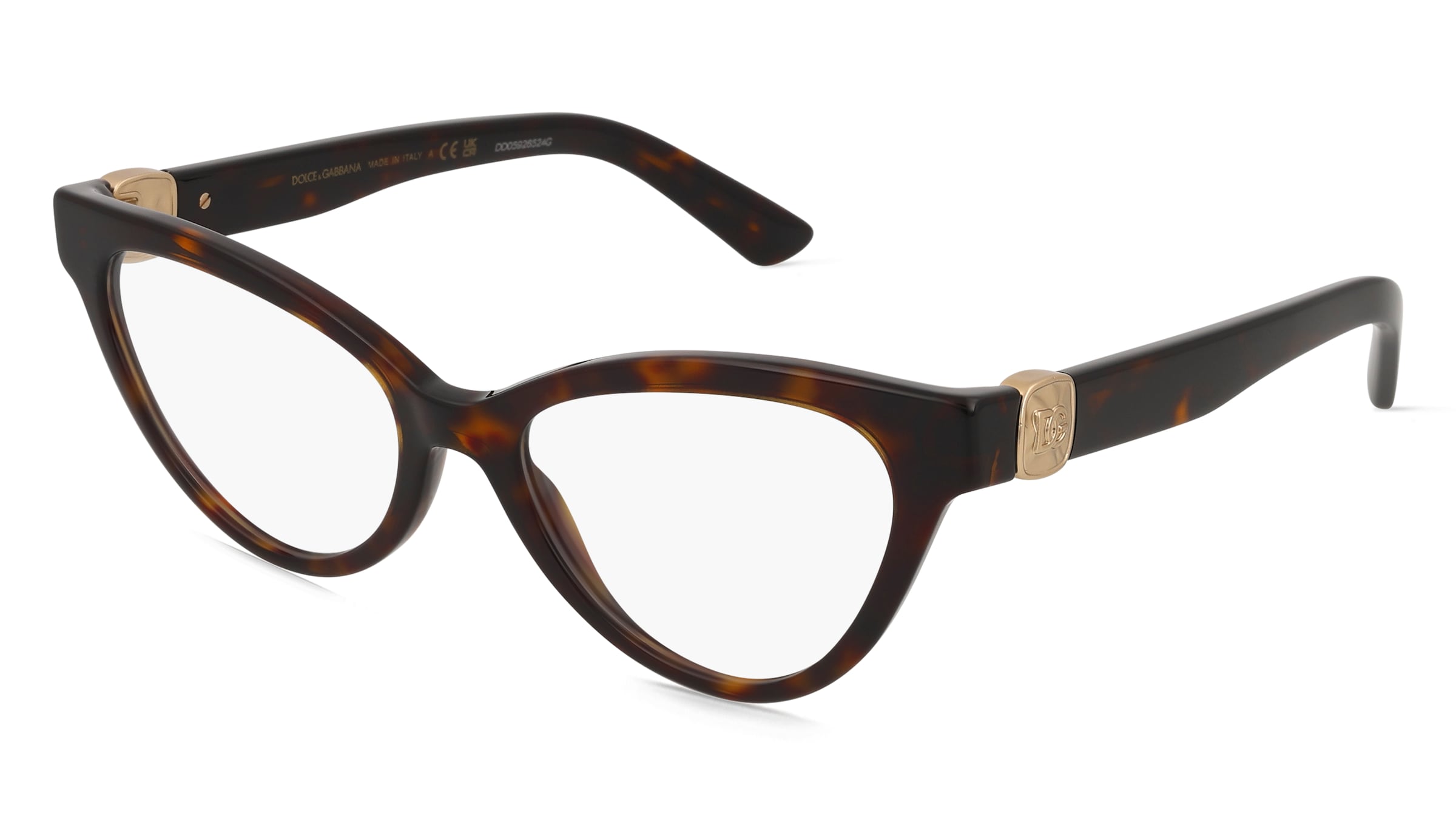 Dolce&amp;Gabbana 0DG3394 Damen-Brille inkl. Gläser Vollrand Cat Eye Acetat-Gestell 52/18/145, Havanna