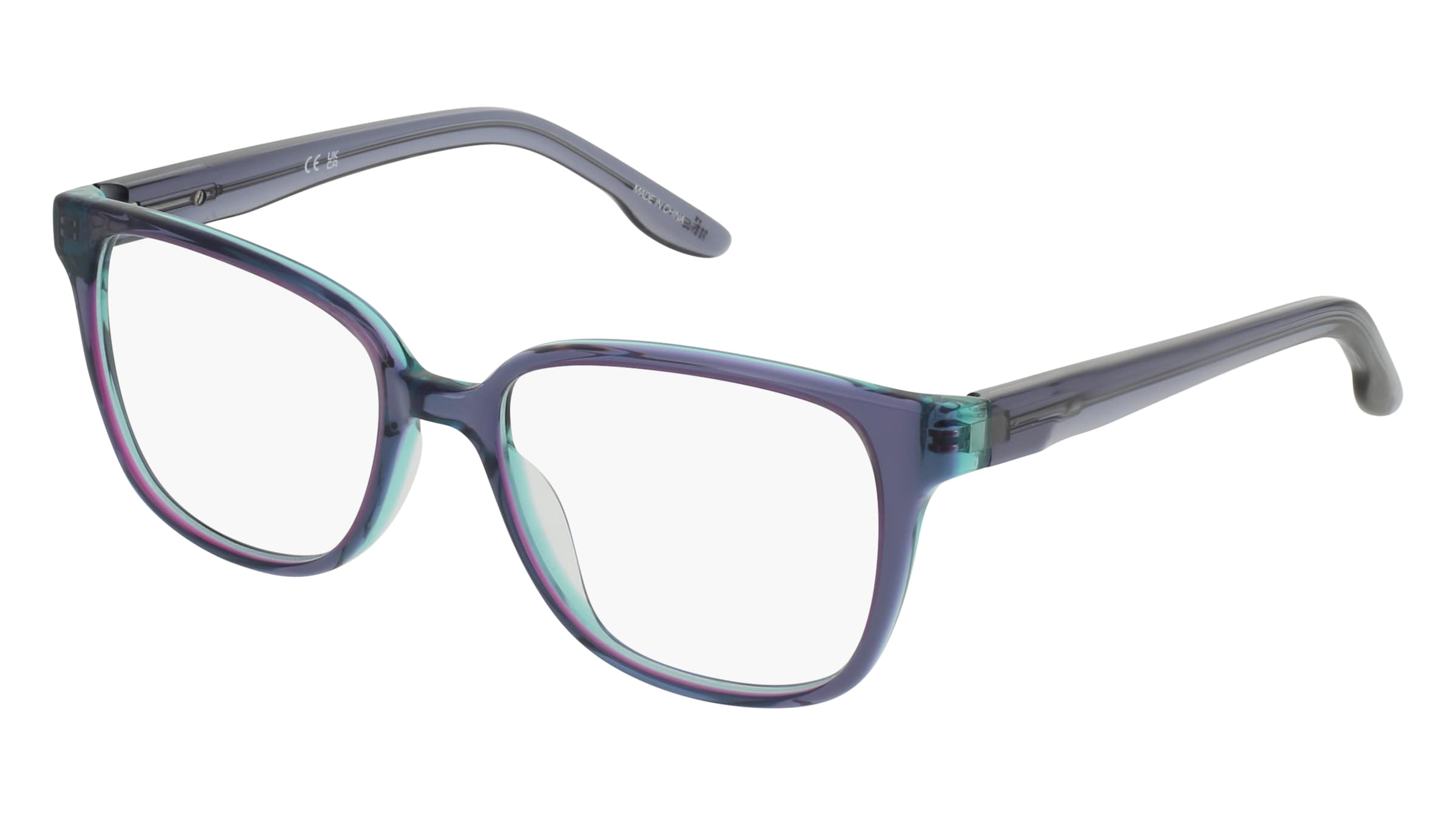 Nike 7172 Unisex-Brille inkl. Gläser Vollrand Panto Acetat-Gestell 53/17/140, Blau