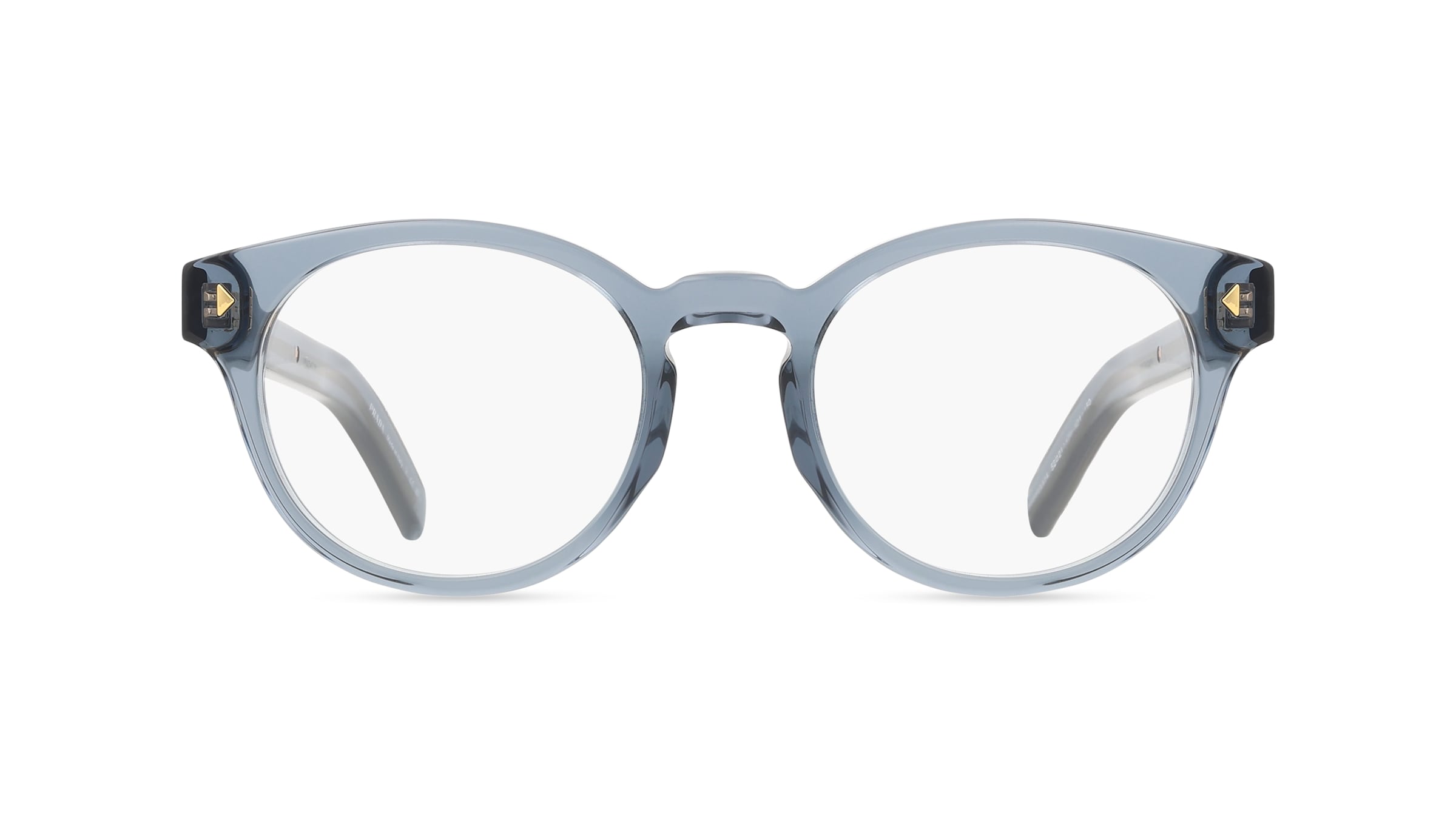 Prada PRA14V Herren-Brille inkl. Gläser Vollrand Panto Acetat-Gestell 52mm/21mm/150mm, Blau