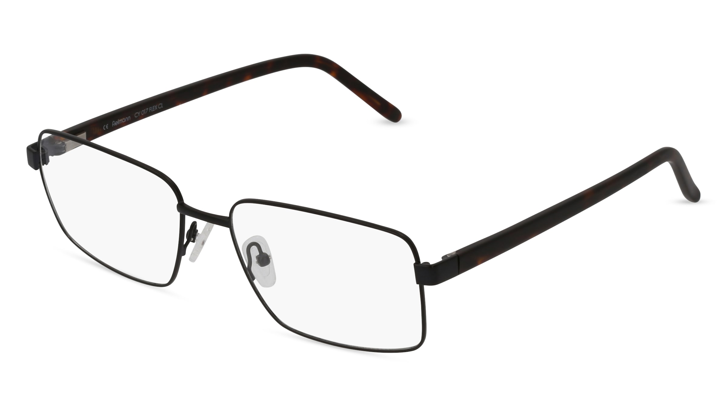 Fielmann CY 017 FLEX CL Herren-Brille inkl. Gläser Vollrand Quadratisch Edelstahl-Gestell 57/17/140, Blau