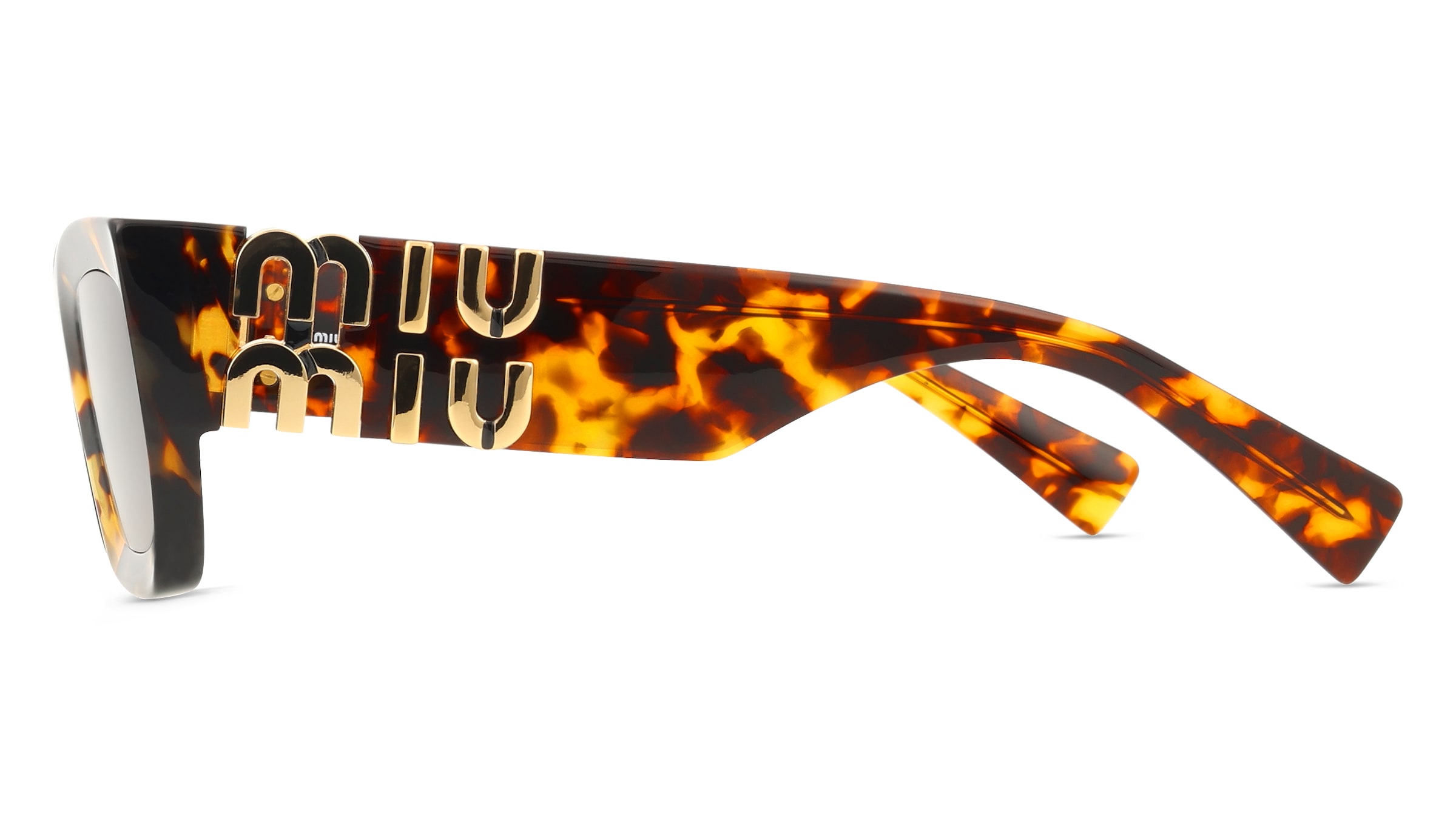 Thumbnail - Miu Miu MU09WS Damen-Sonnenbrille Vollrand Eckig Acetat-Gestell, gelb