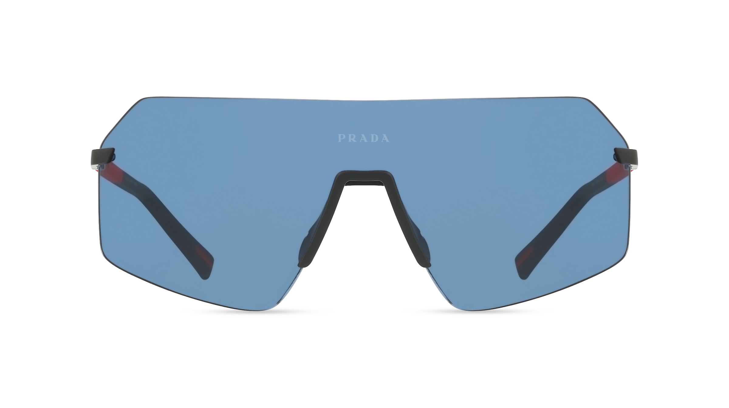 Prada Linea Rossa 0PS B50S Herren-Sonnenbrille Randlos Quadratisch Metall-Gestell, schwarz