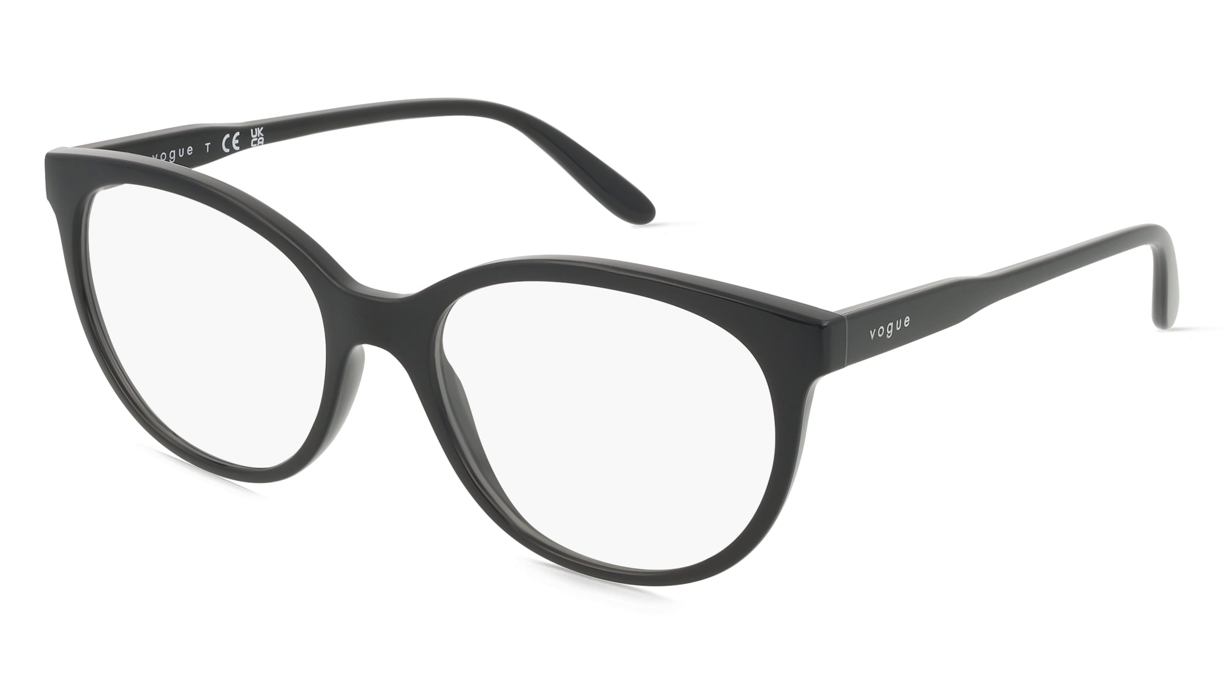 Vogue 0VO5552 Damen-Brille inkl. Gläser Vollrand Panto Kunststoff-Gestell 53/17/140, Schwarz