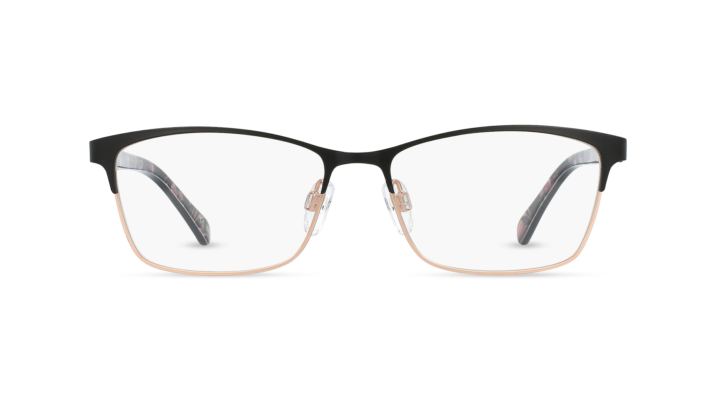 Ted Baker TB 2231 Damen-Brille inkl. Gläser Vollrand Eckig Metall-Gestell 53mm/15mm/135mm, schwarz