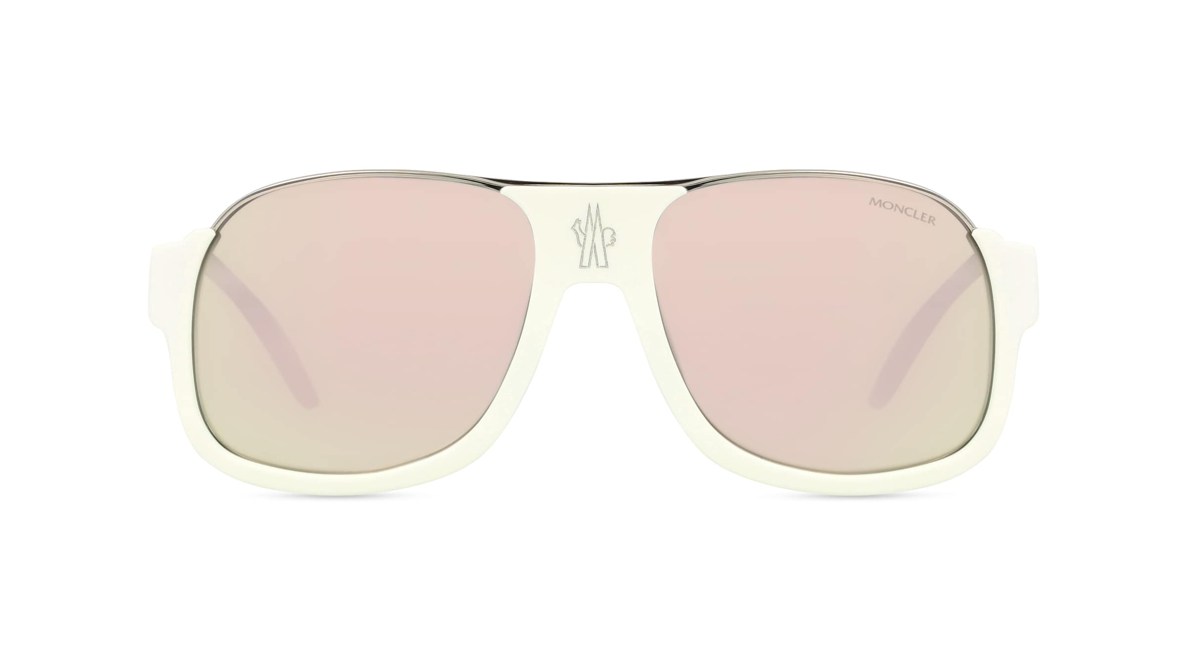Moncler ML0208 PLEIADES Unisex-Sonnenbrille Vollrand Quadratisch Acetat-Gestell, weiß