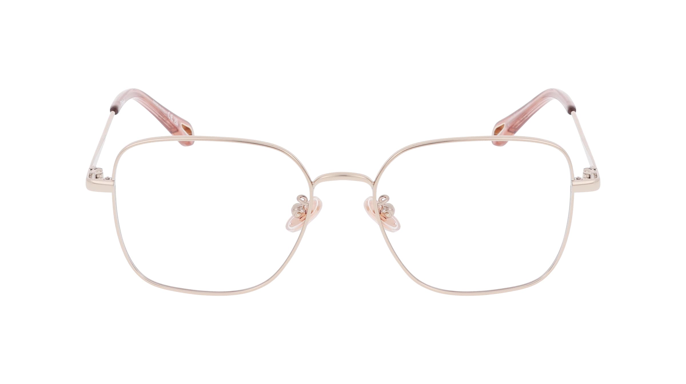 Chloé CH0214OA Damen-Brille inkl. Gläser Vollrand Eckig Metall-Gestell 54mm/17mm/145mm, gold